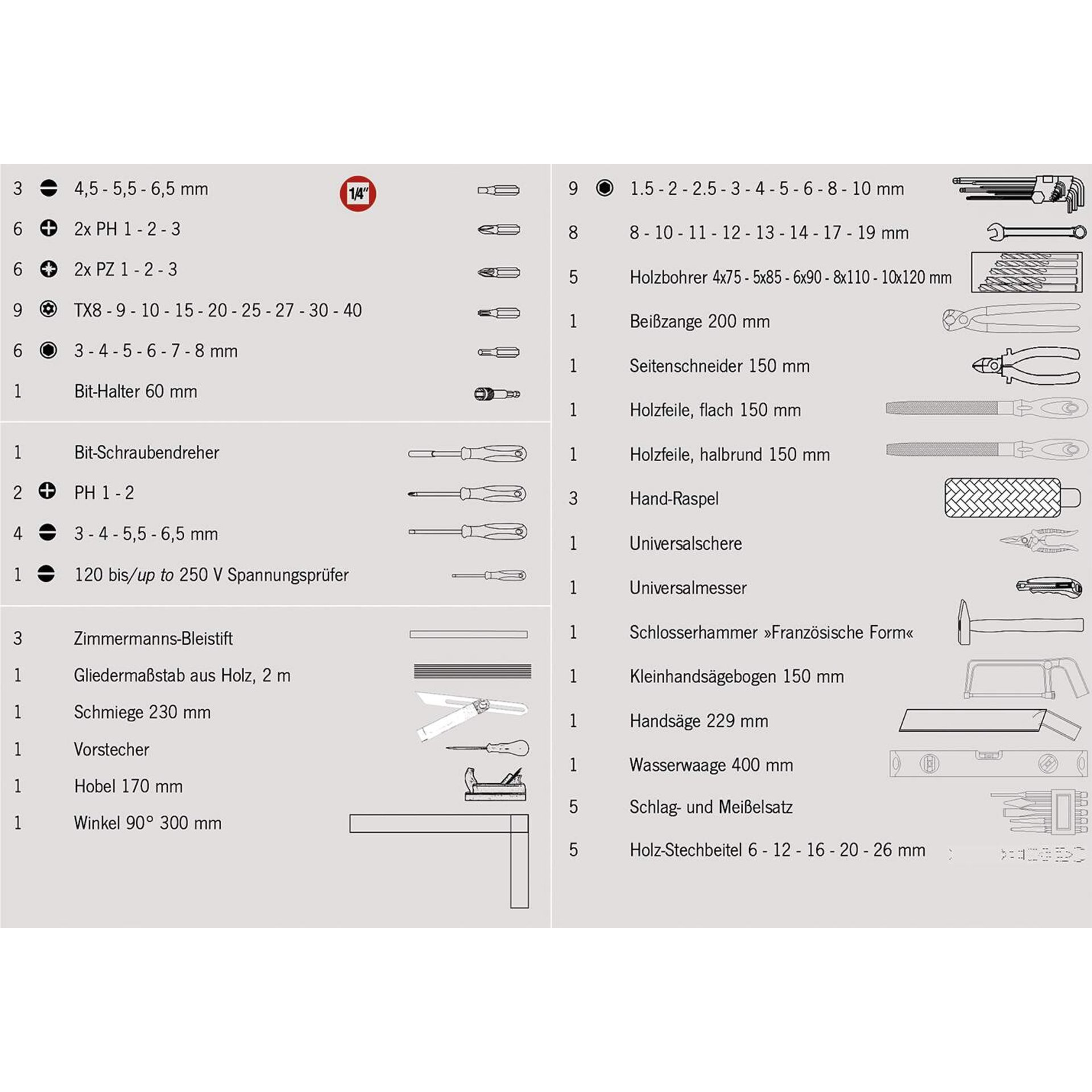 Werkzeugkoffer, Satz, Werkzeug, Holzarbeiten, Schraubendreherset