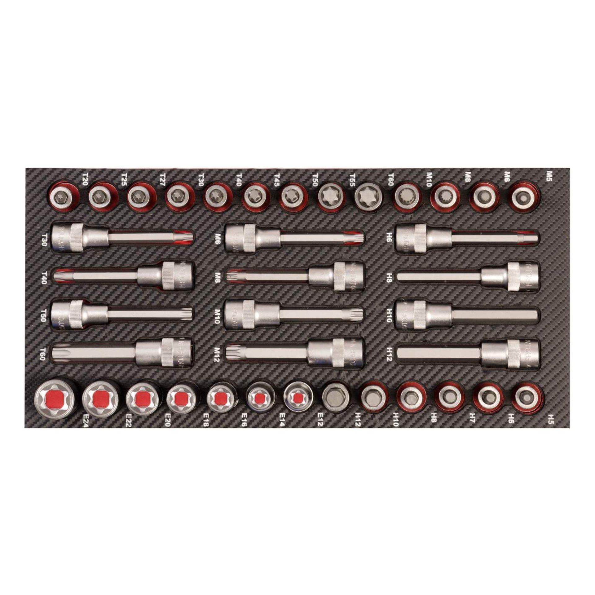 Socket-Satz, Torx-Bits, Schraubendreher-Bits, Ratschensätze, Kohlefaser-Schale