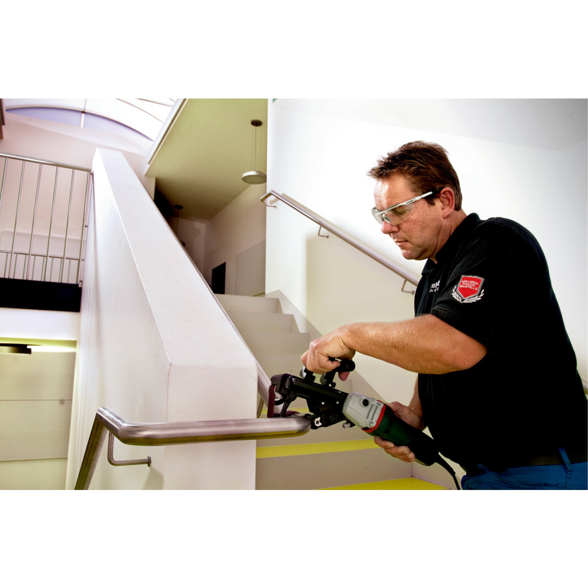 Handlauf, Treppe, Erwachsener, Mann, Person