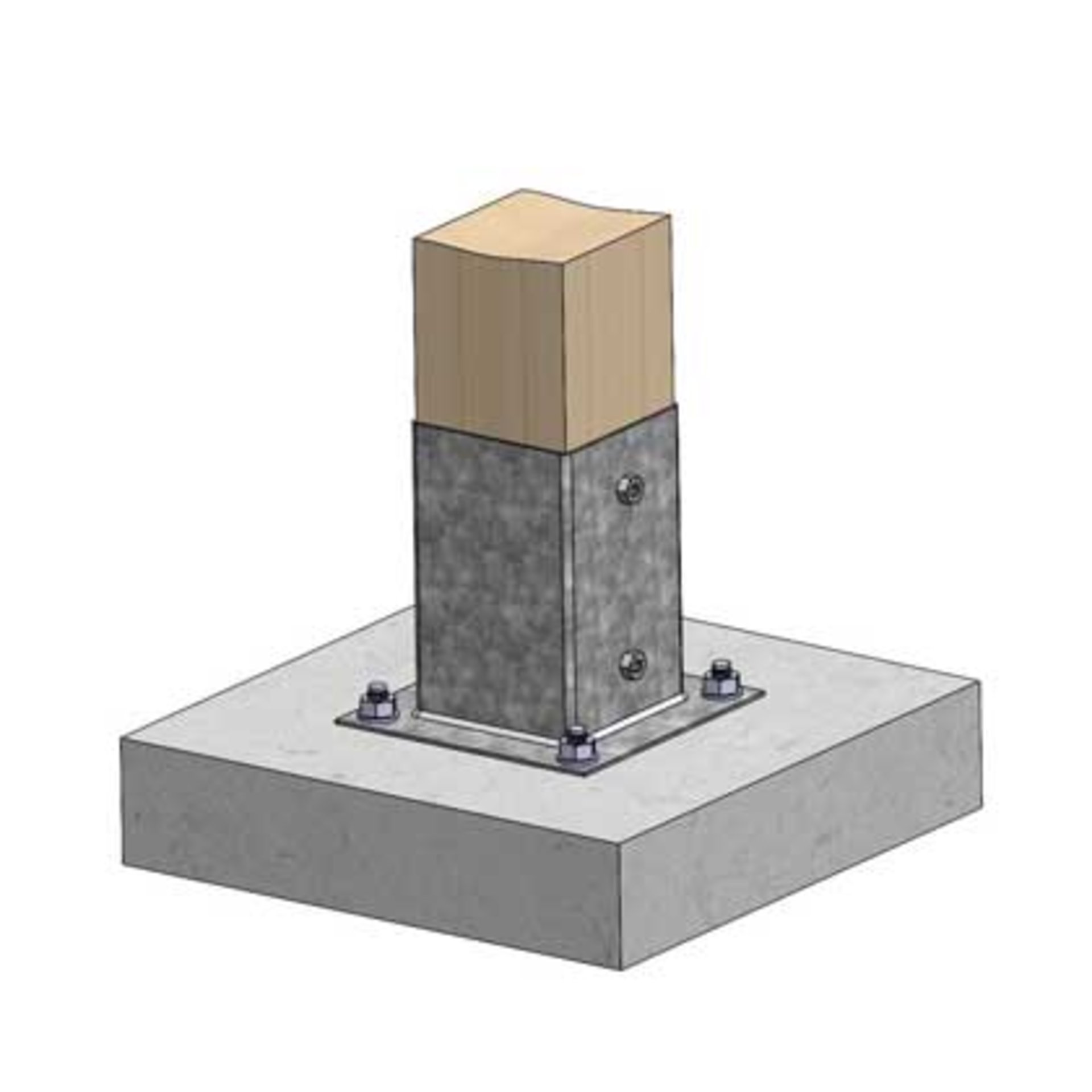 Stütze, Beton, Holz, Unterbau, Basisplatte