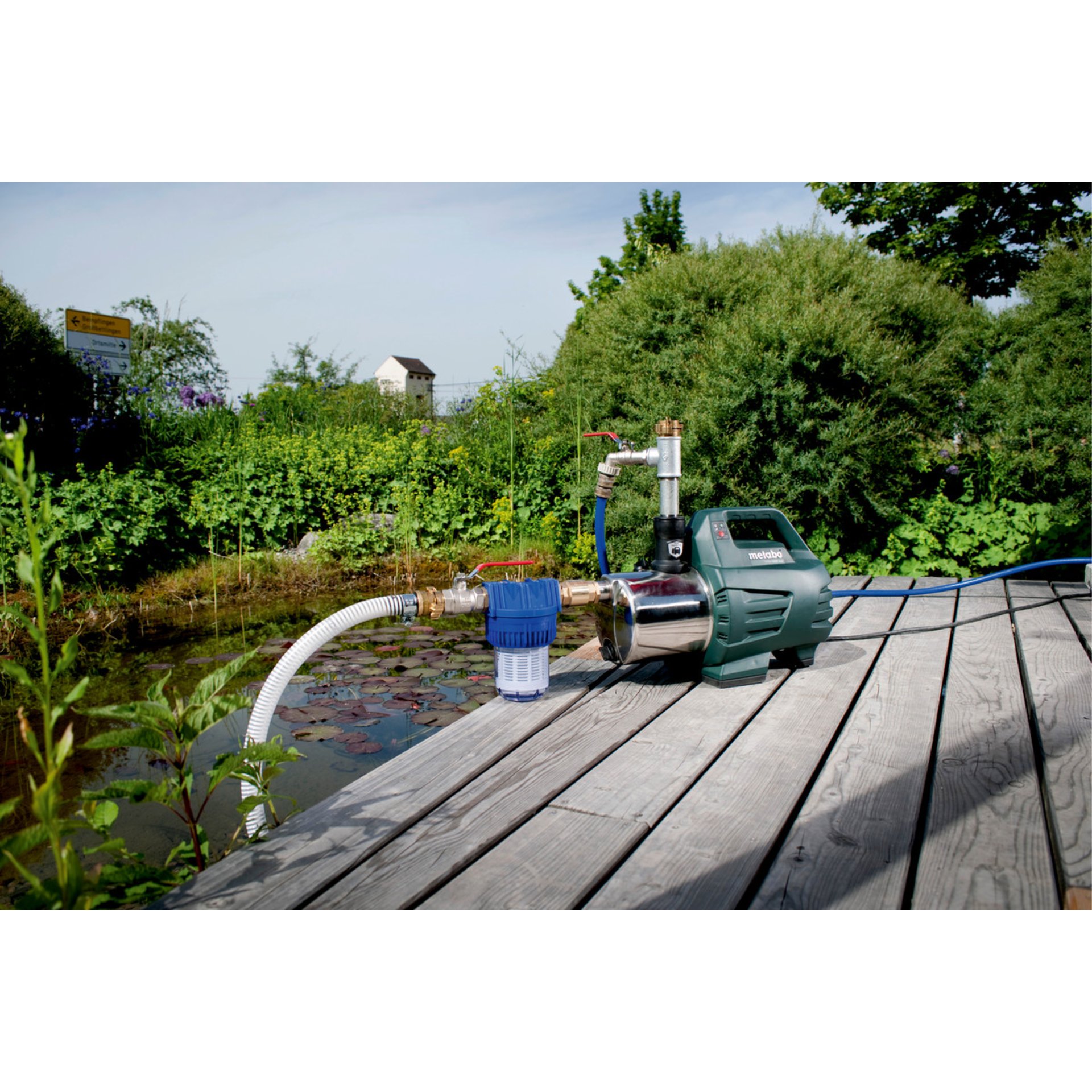 Uferpromenade, Teich, Innenarchitektur, Szenerie, Garten