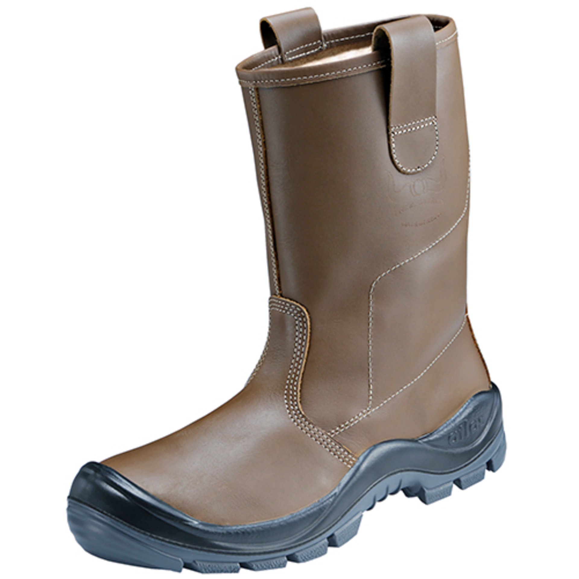 Stiefel, Arbeitsschuh, Stiefelette, Gummisohle, Braun
