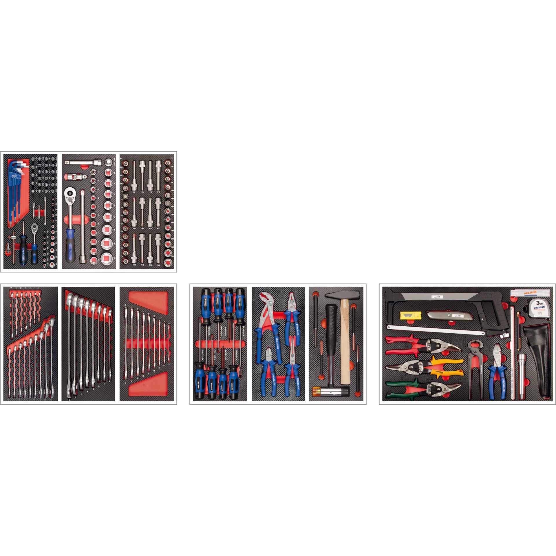 Werkzeugset, Schraubendreher, Zangen, Nusskasten, Hammer