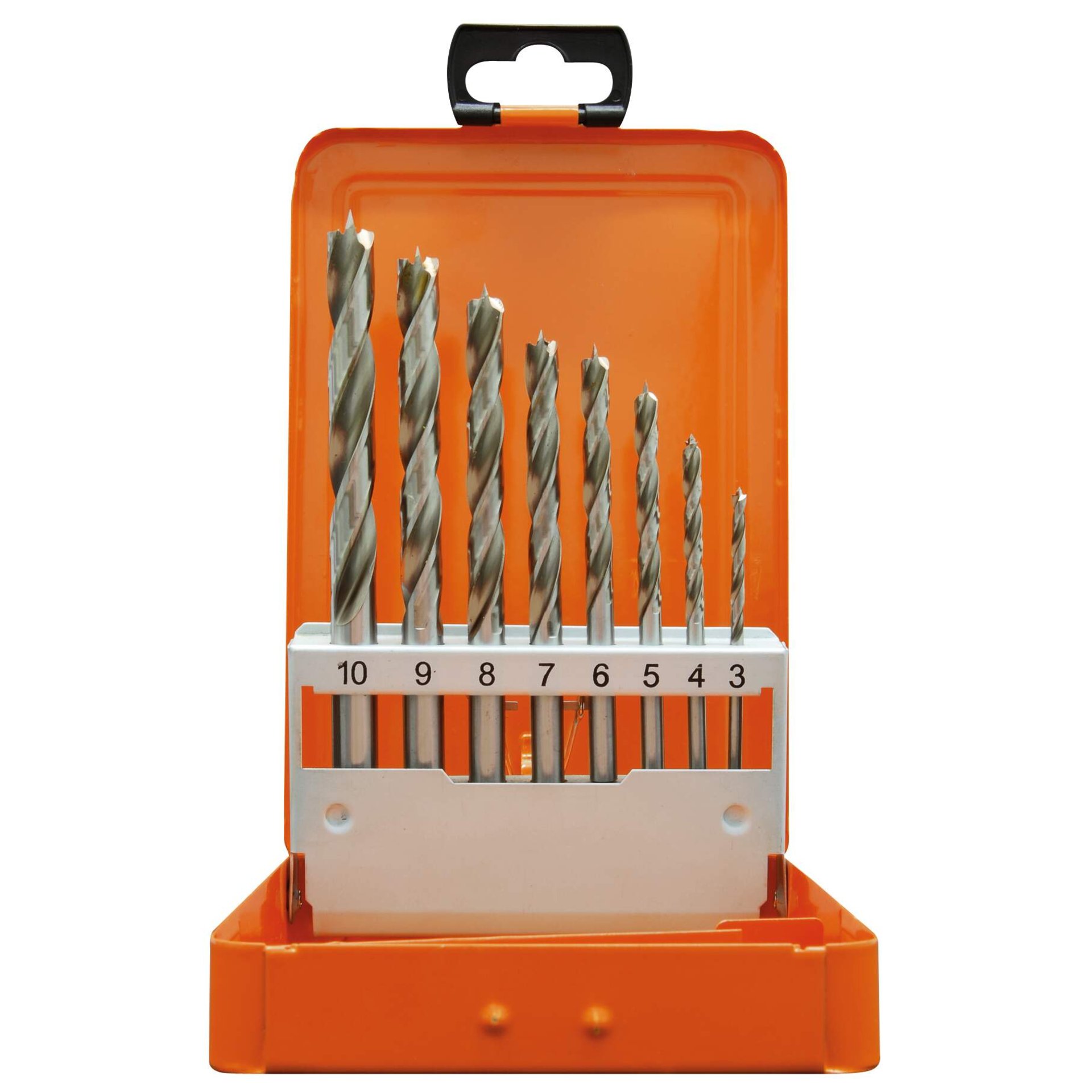 Bohrer, Stahl, Tungsten, Satz, Oranger Case