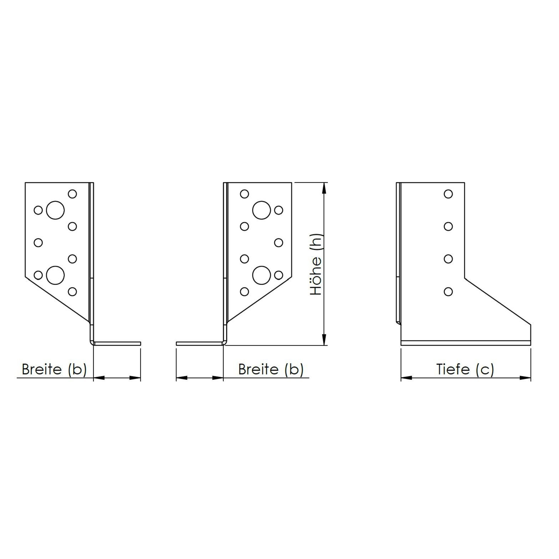 winkelhalter, stahlwinkel, montagewinkel, Lochmuster, zeichnung