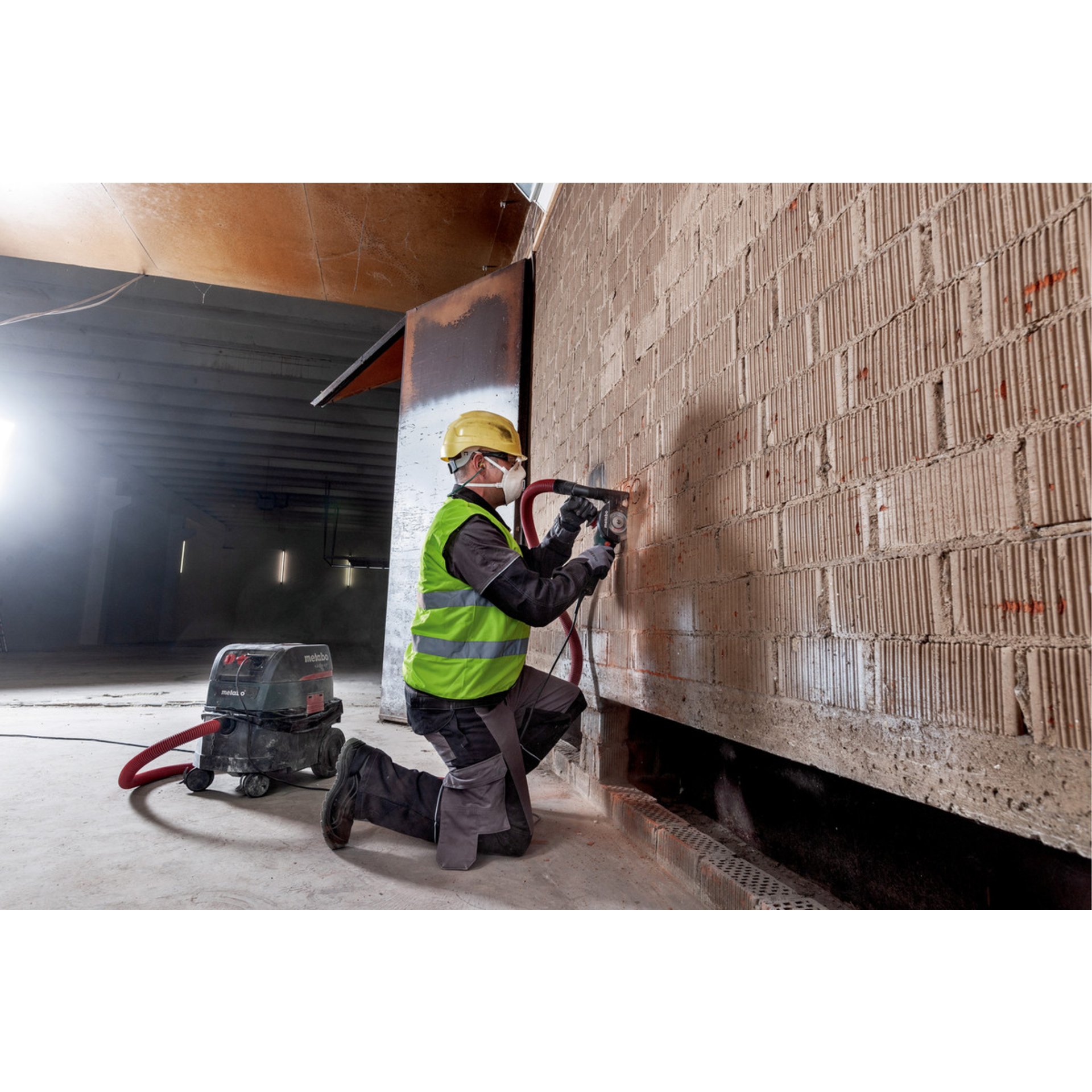 Person, Arbeiter, Backstein, Helm, Handschuh