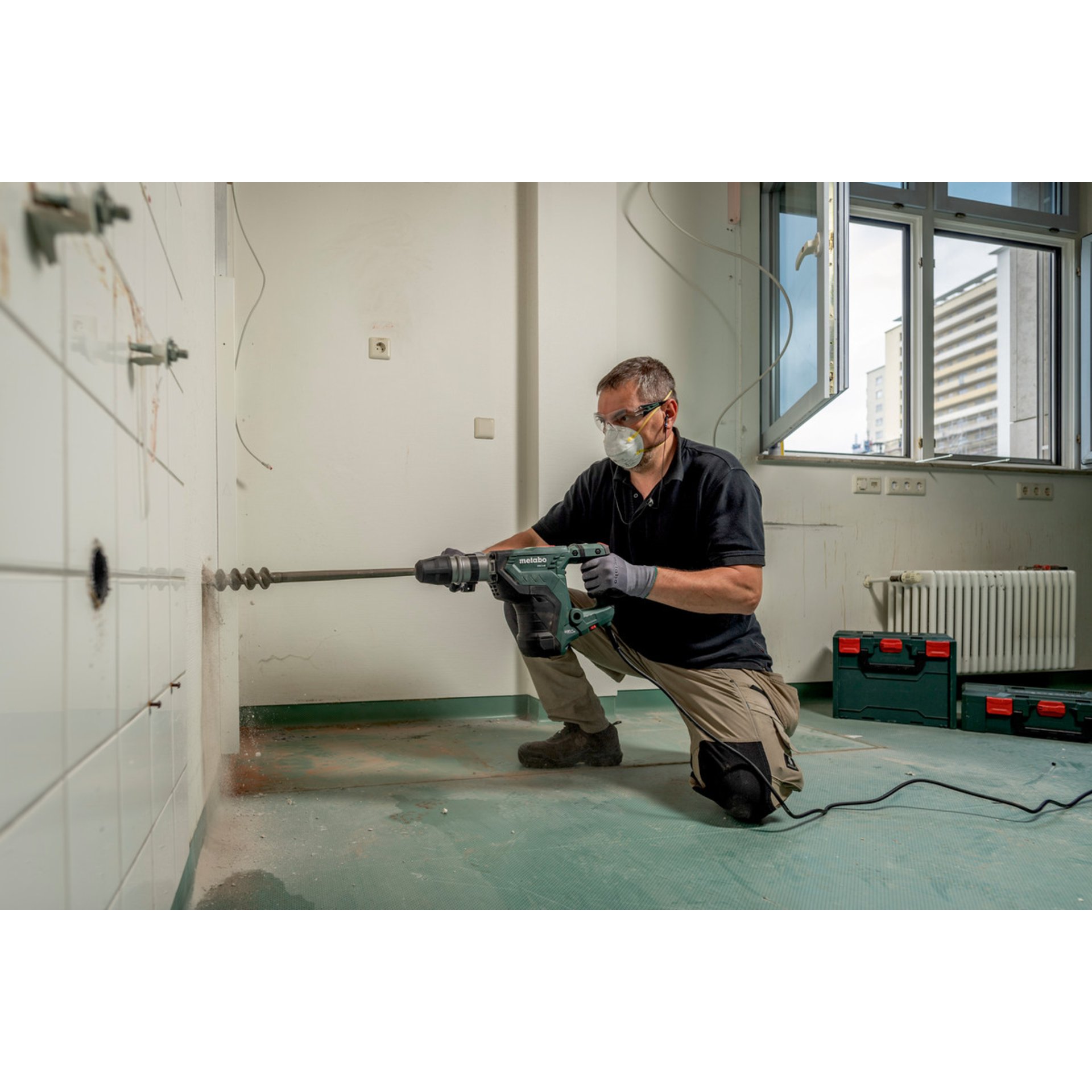 Innenarchitektur, Fußboden, Bodenbeläge, Elektrische Bohrmaschine, Handschuh