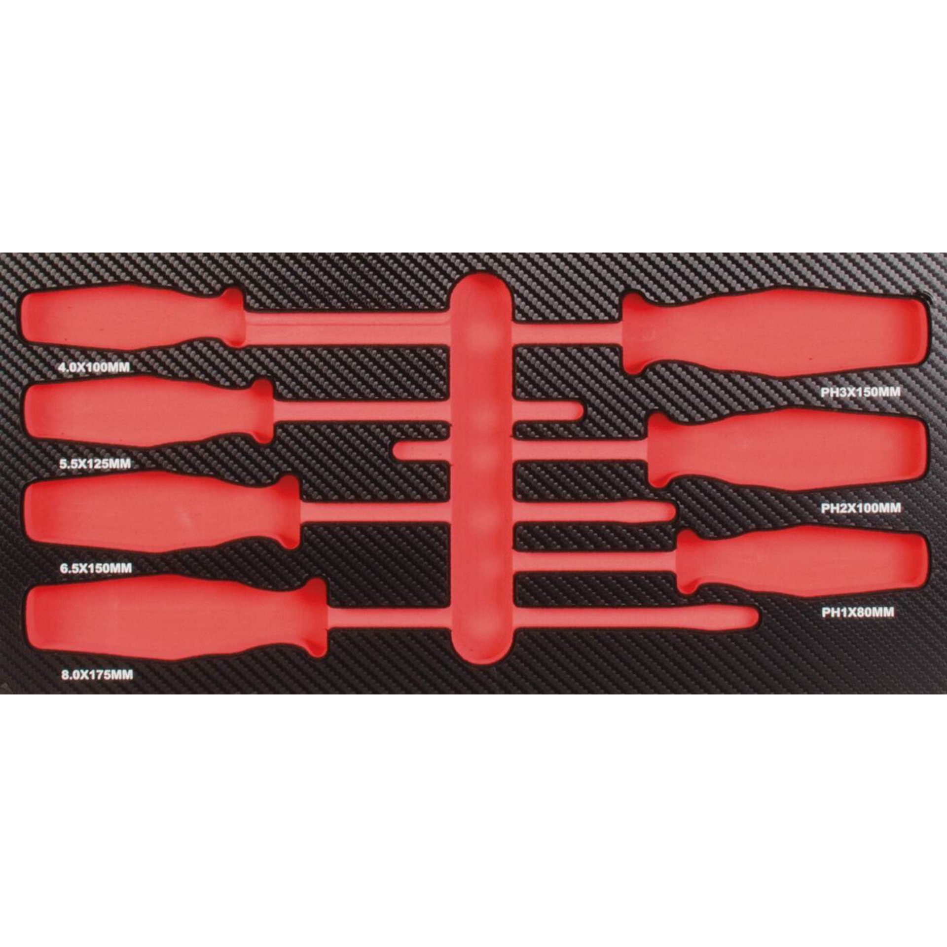 Kunststoffwerkzeug, Schraubendreher-Satz, Rot, Kernwerkzeug, Halterung