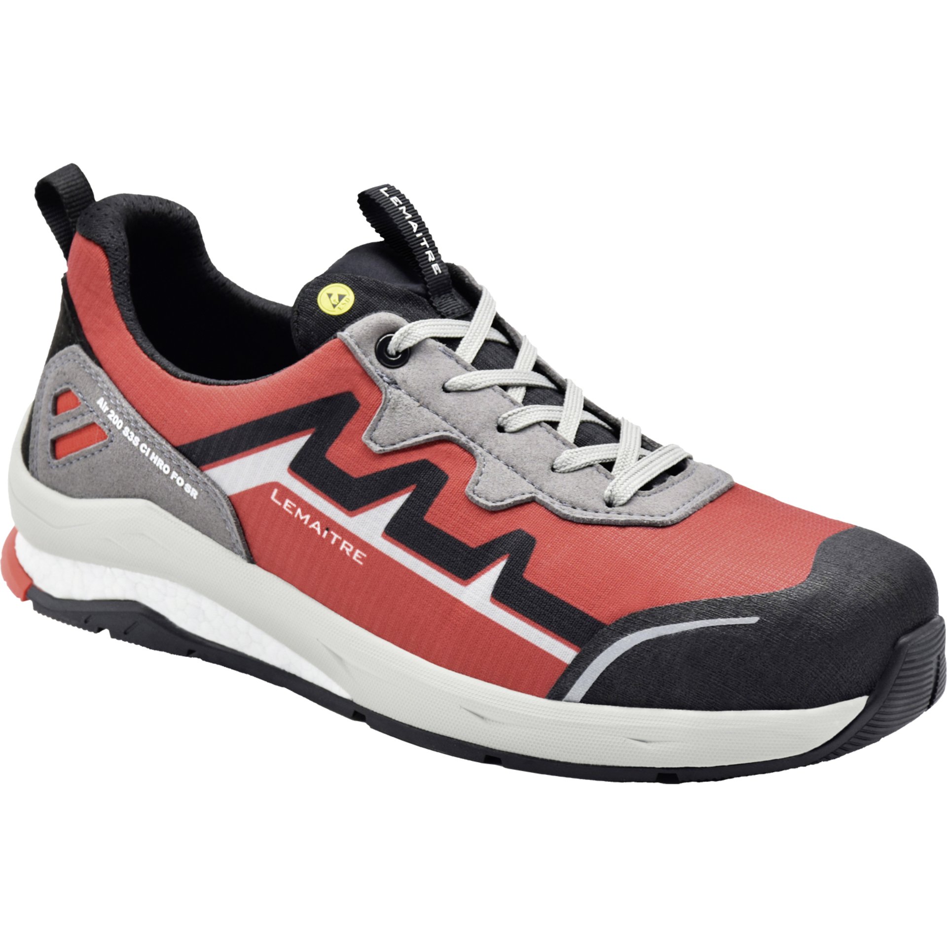 Sneaker, Laufschuh, Grau, Rot, Muster