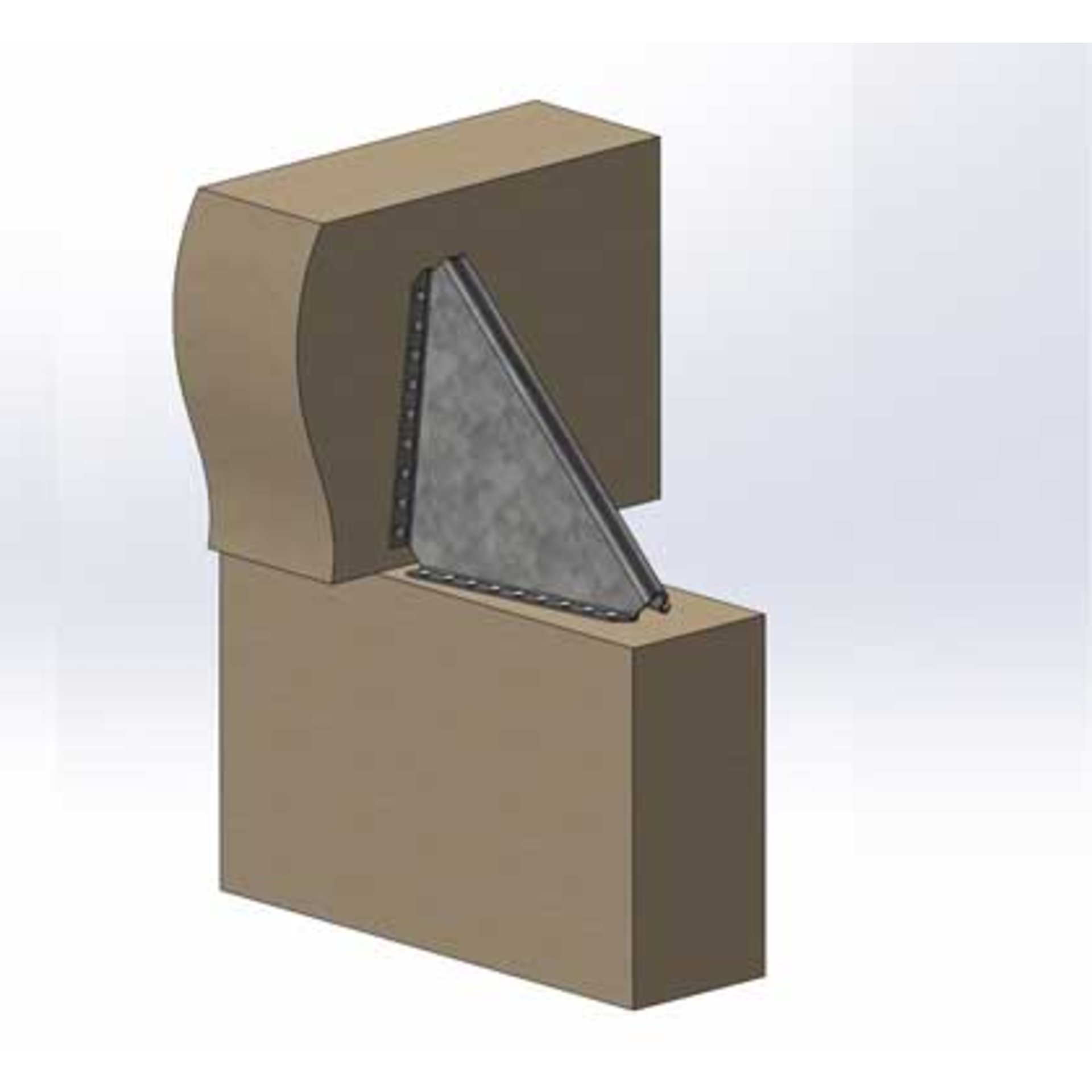 Karton, Schnittstelle, Schrägplatte, Metallplatte, Eckverbindung