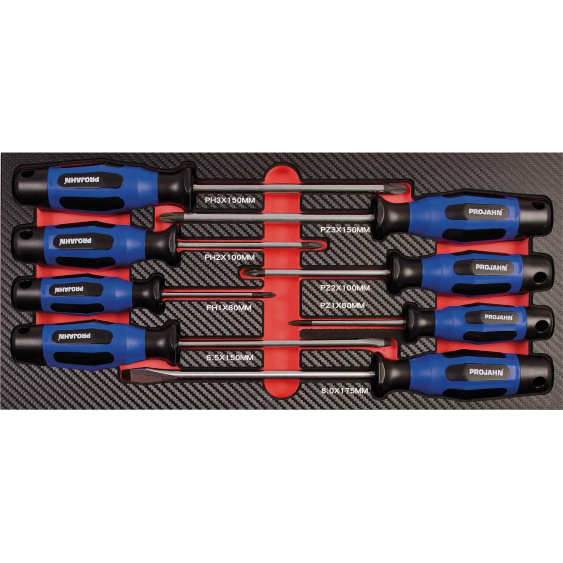 Schraubendreher-Satz, Schraubendreher, Kreuzschlitz, Phasenblech, Combination-Satz