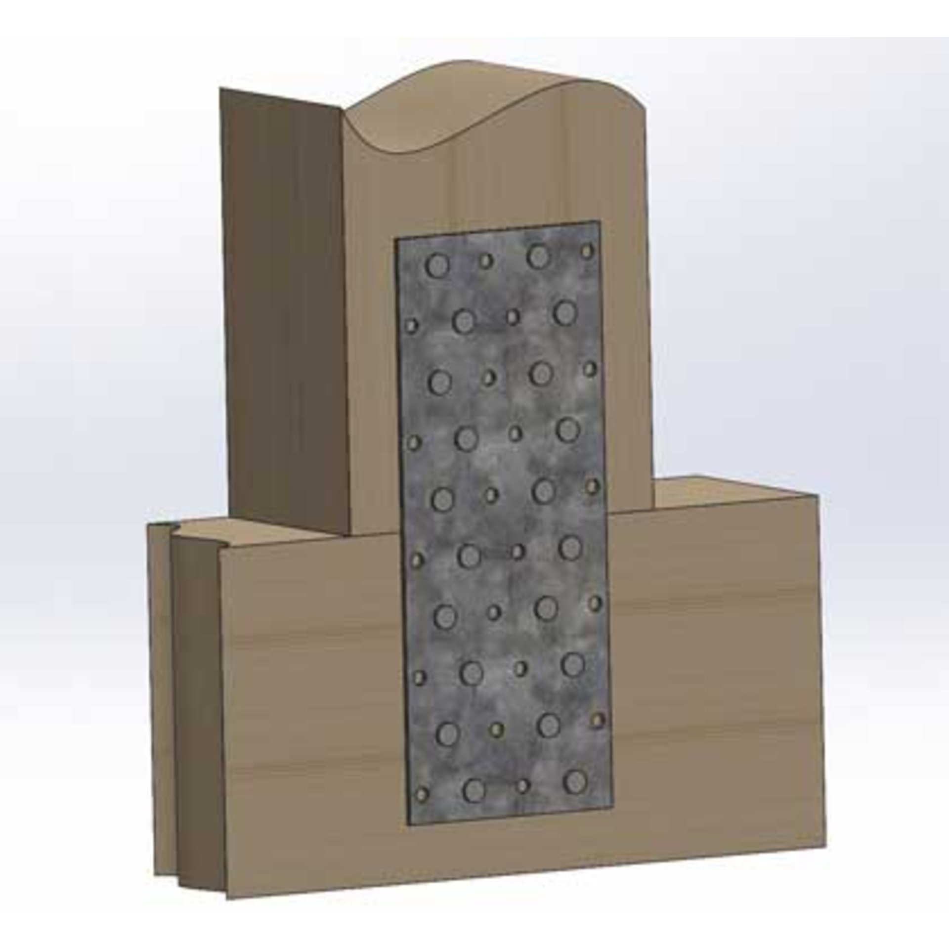 Industriehalle, Holzstruktur, Metallplatte, Türkonsole?, Bauzentrum