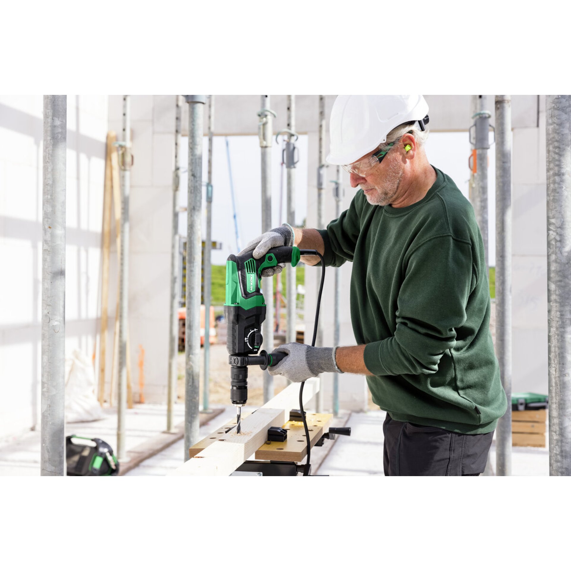 Person, Arbeiter, Handschuh, Elektrische Bohrmaschine, Handtasche