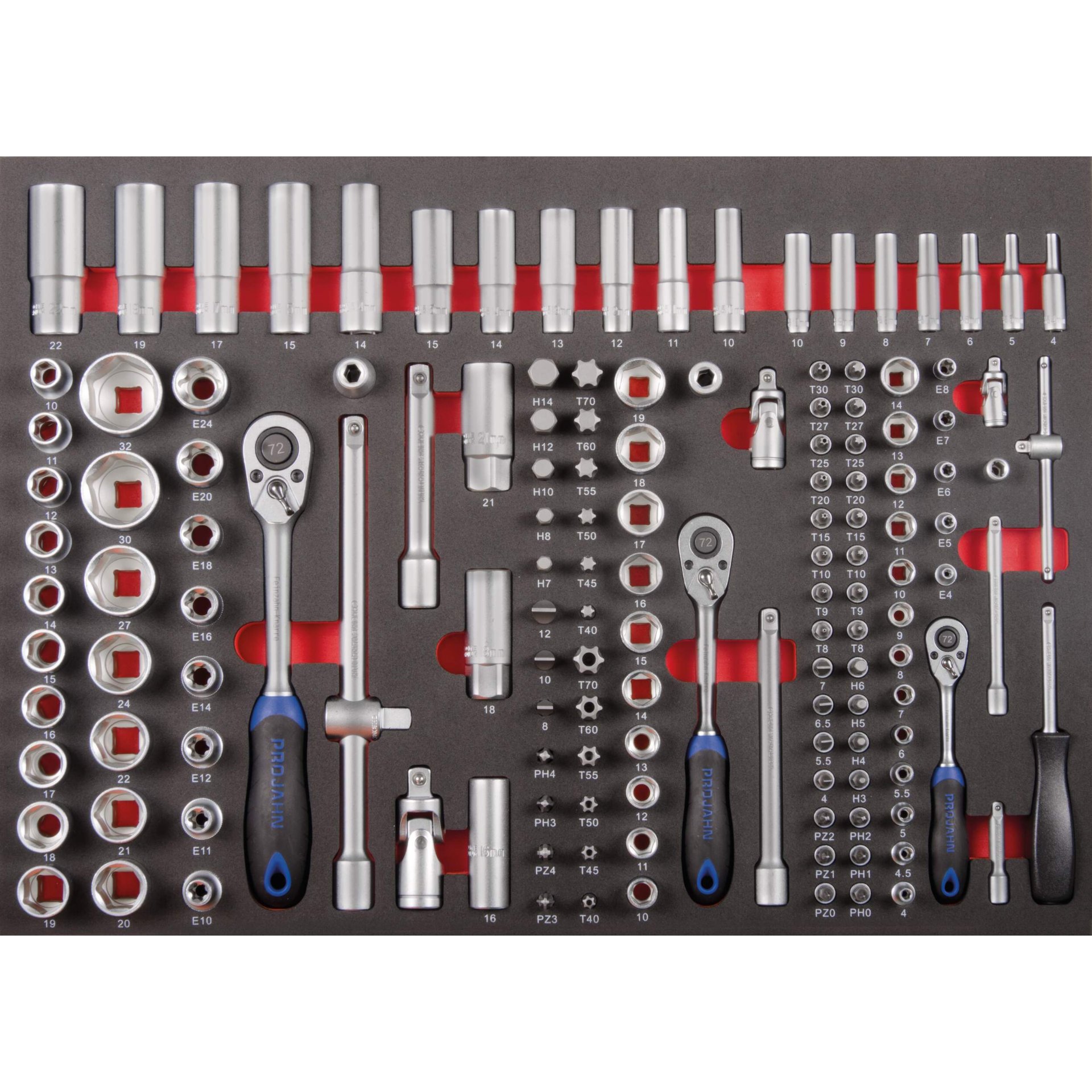 Socket-Set, Ratsche, Handwerkzeuge, Metrisch, Werkzeugablage