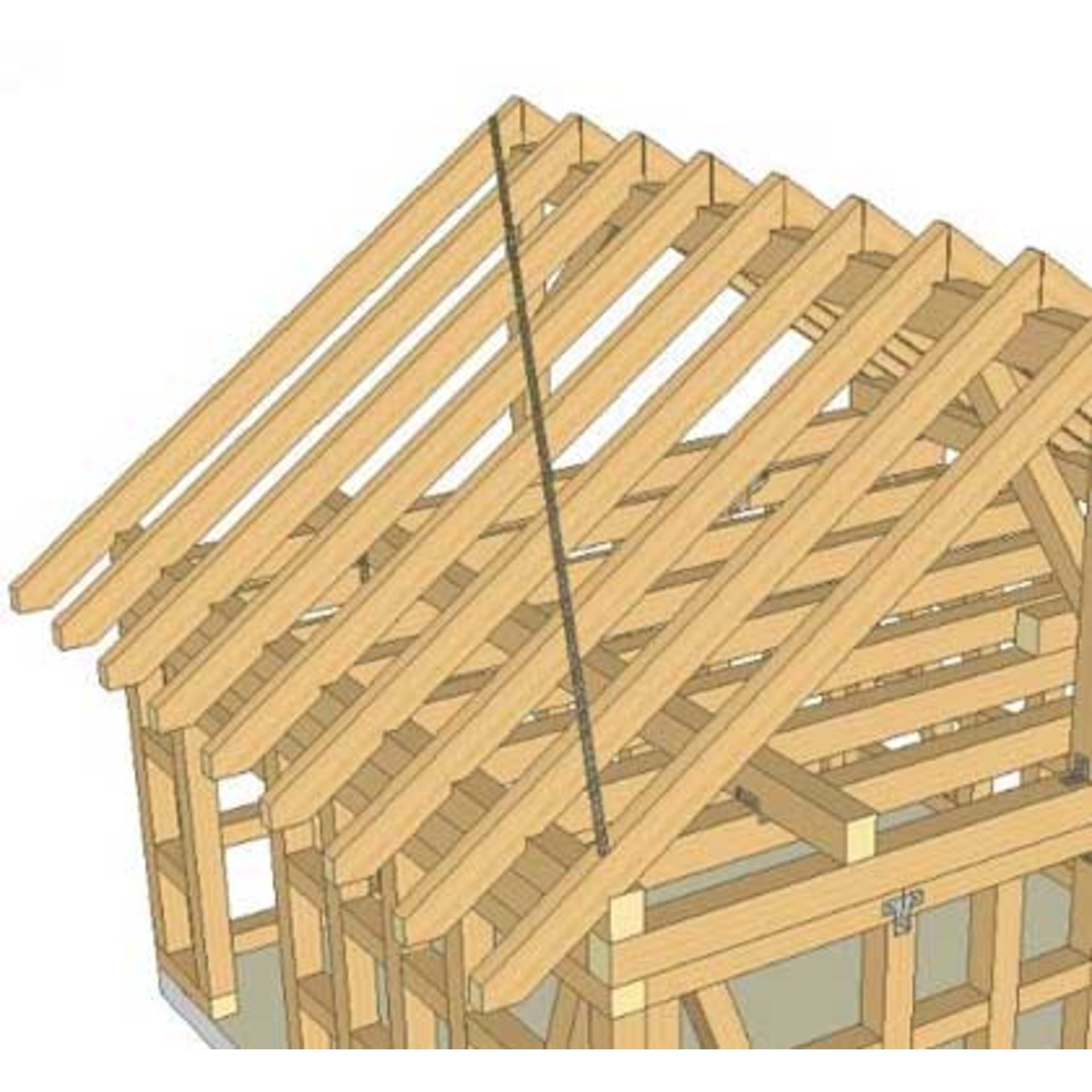 Holzstuhl, Sparren, Dachkonstruktion, Holzhaus, Rahmenbau