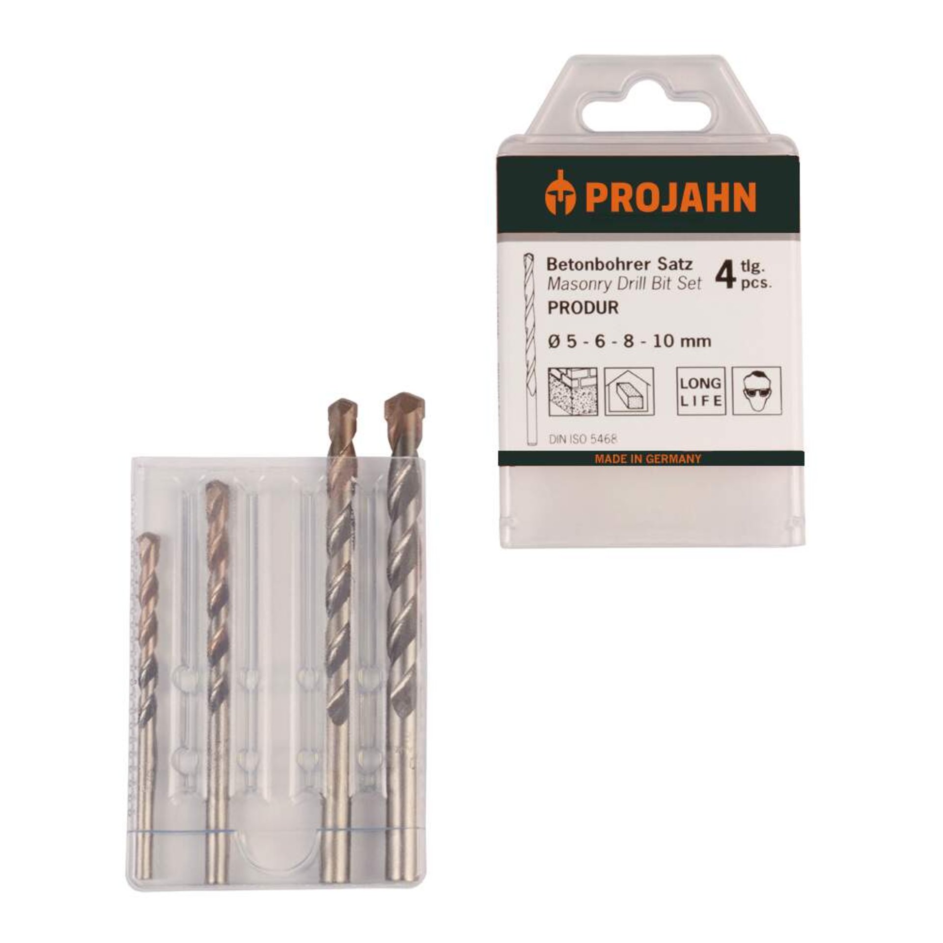 Bohrerset, Betonbohrer, Satz, 4-tlg, Ø5-10 mm