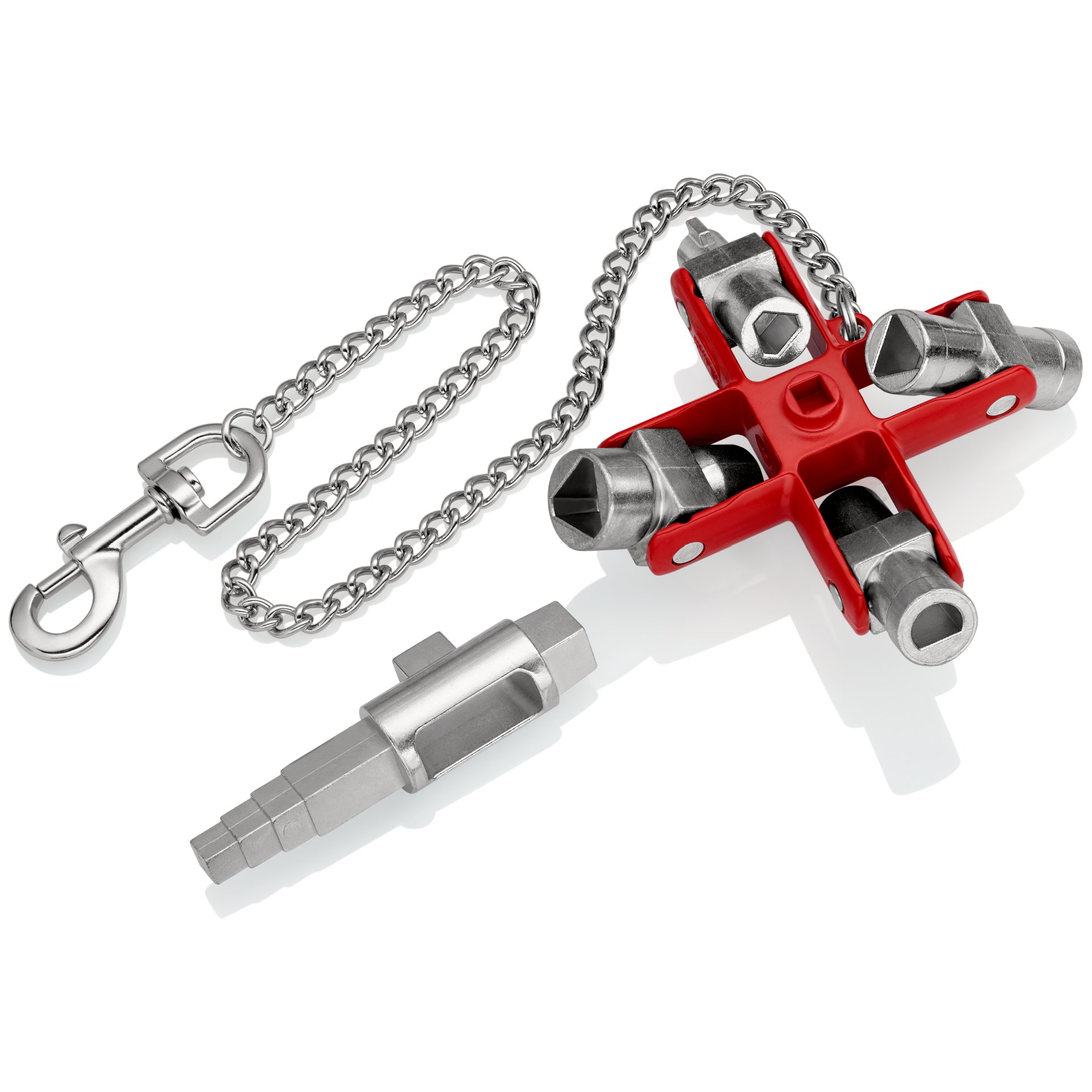 KNIPEX 00 11 06 V01 Universal-Schlüssel "Bau" der Standard Schaltschrankschlüssel 96 mm