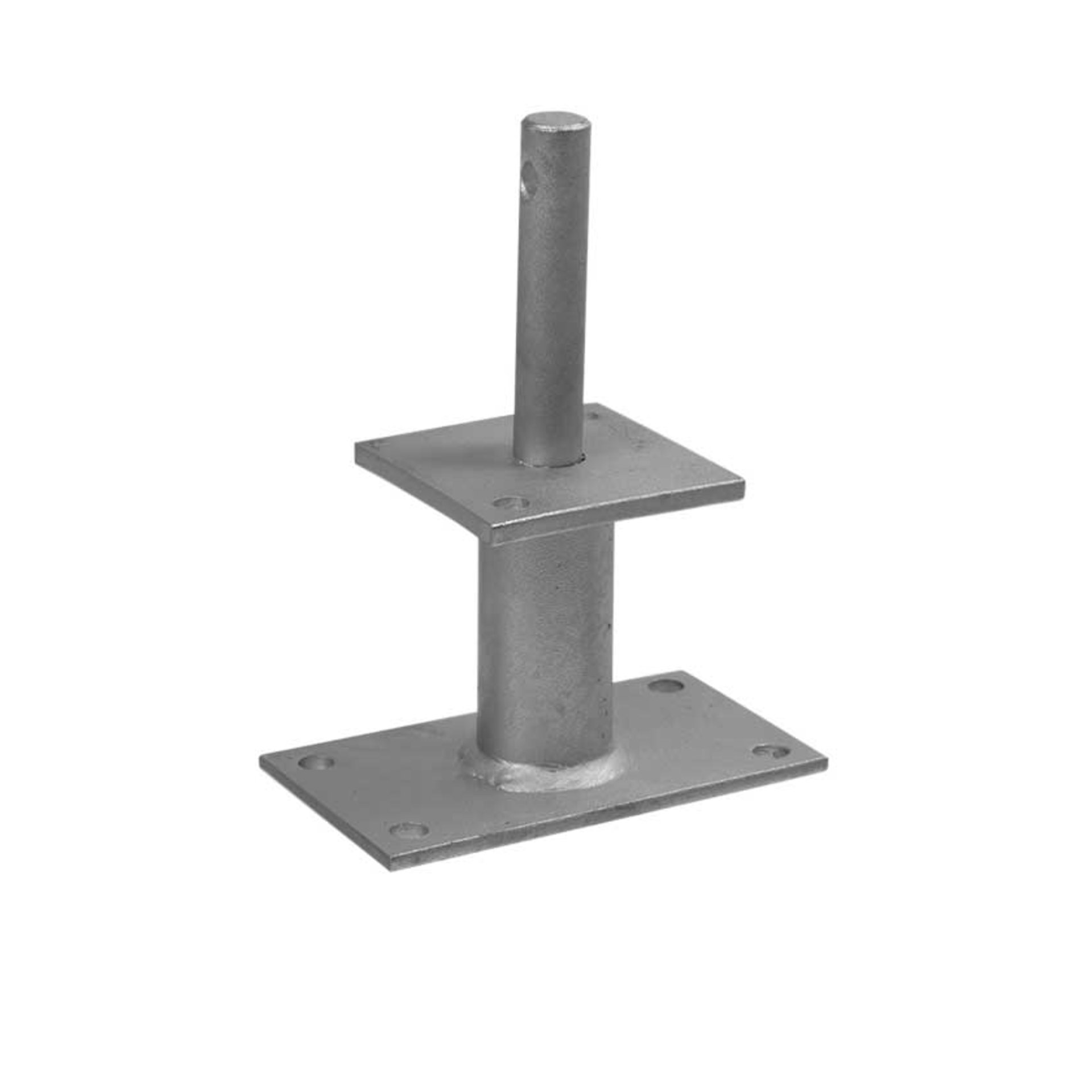 Standsockel, Metall, Flachplatte, Rohrstütze, Montagesatz