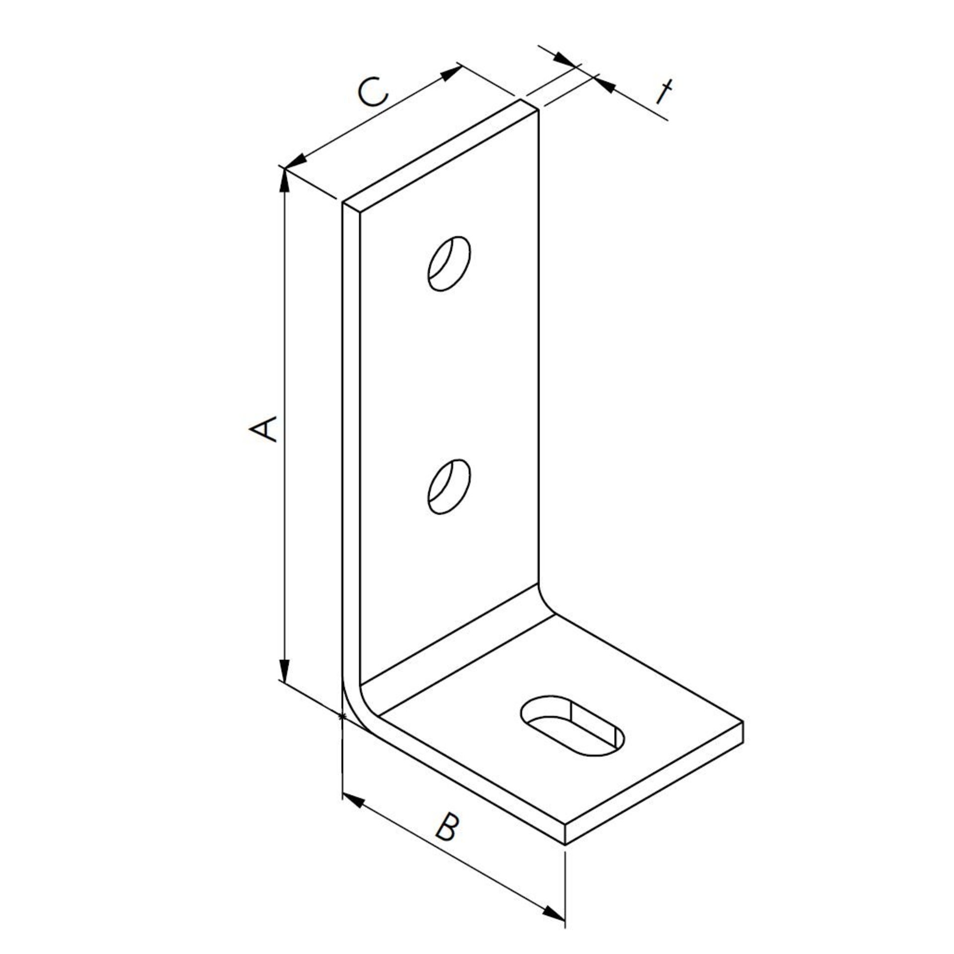 L-Bracket, Metallhalter, Winkelblech, Regalstütze, Montage Loch