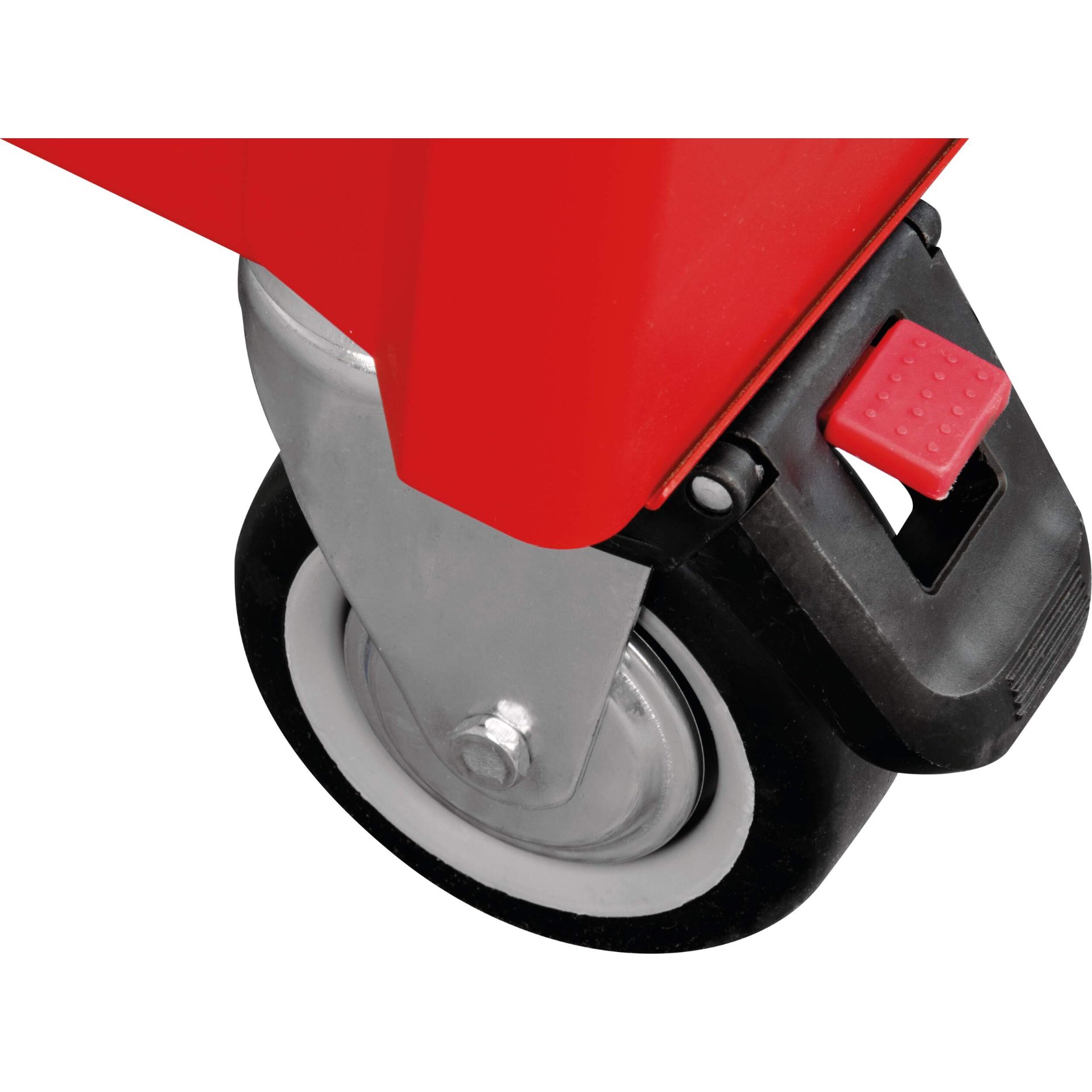 Roller, Wheel, Caster, Red, Brake