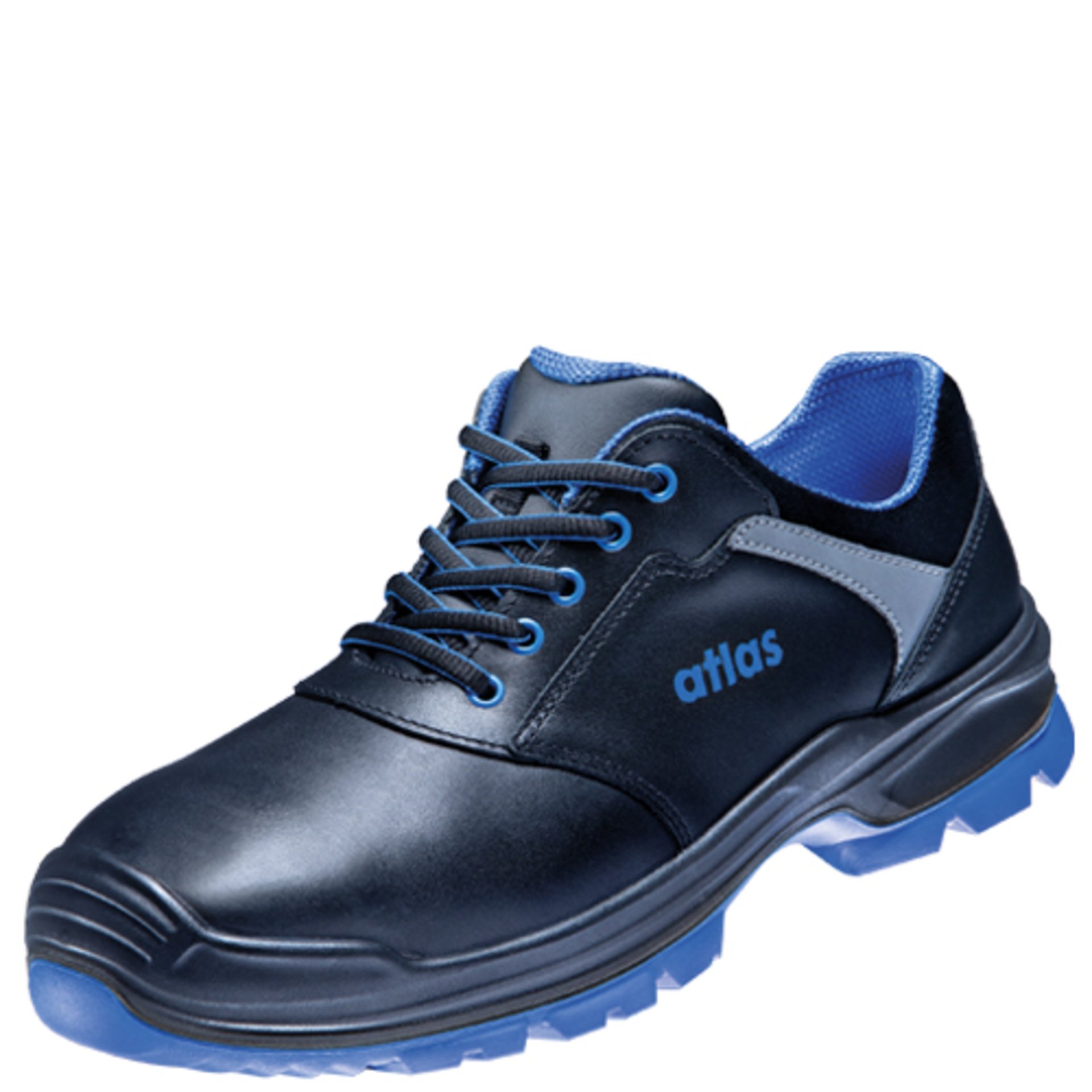 Schnürschuh, Leder, Laufschuh, Sneaker, Dunkelblau