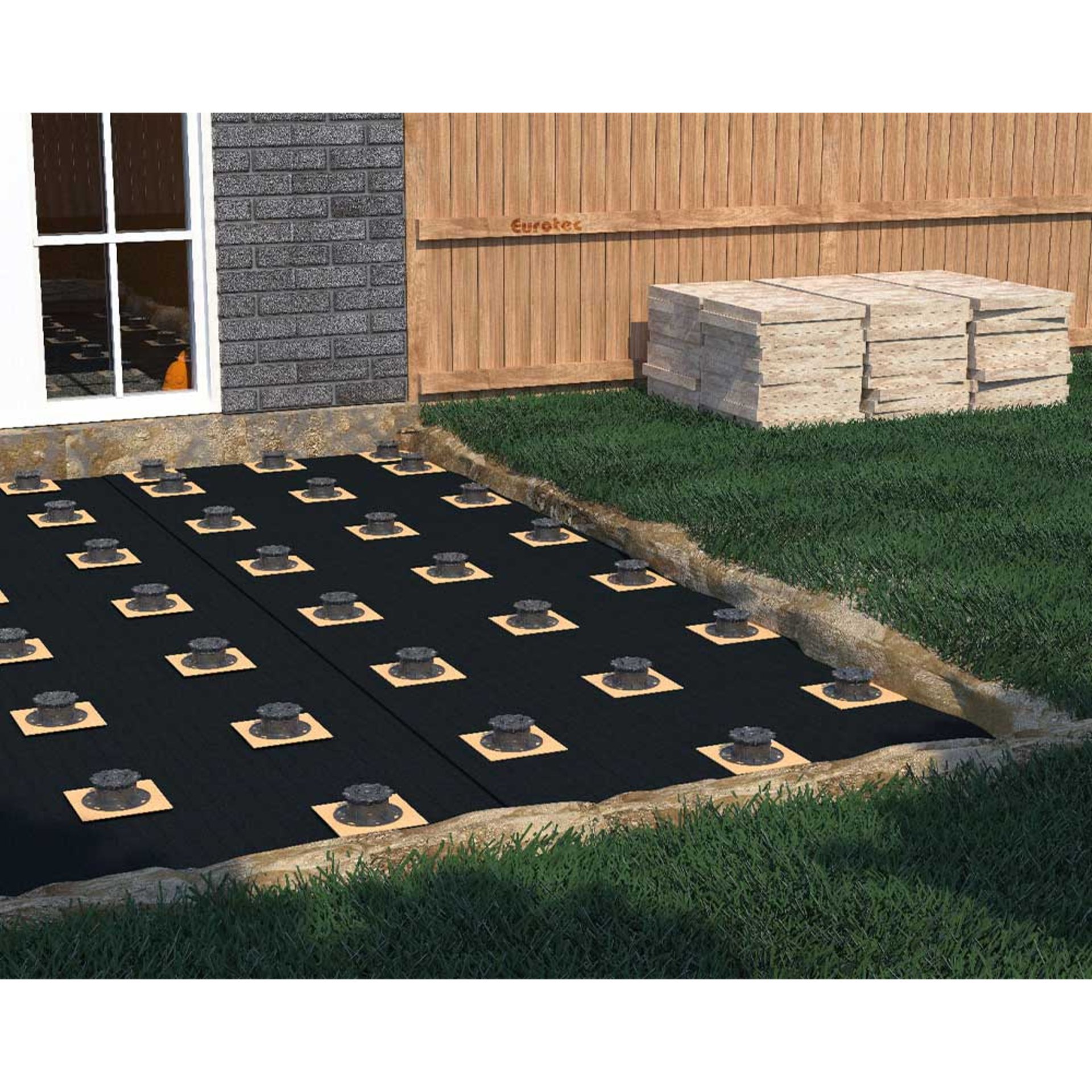 Hinterhof, Draußen, Dekoration für Zuhause, Innenarchitektur, Gras