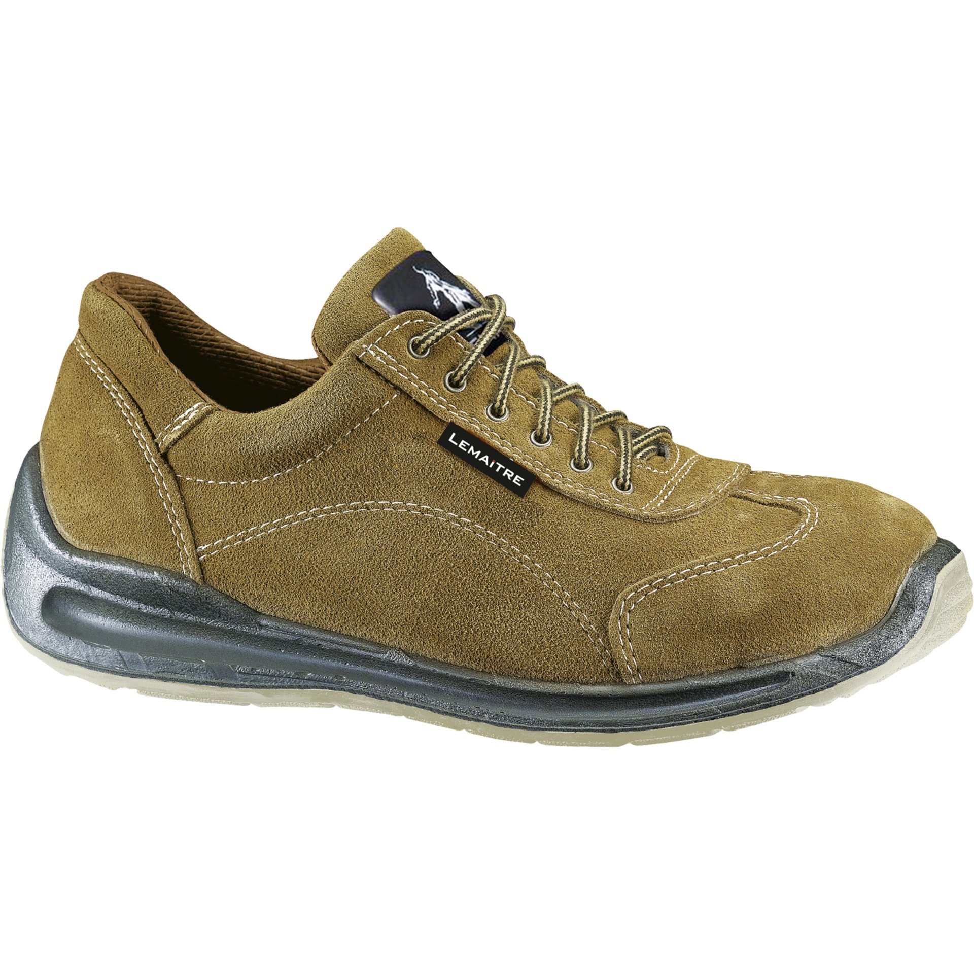 Schuh, Sneaker, Grünbraun, Leder-Optik, Gummi-Sohle