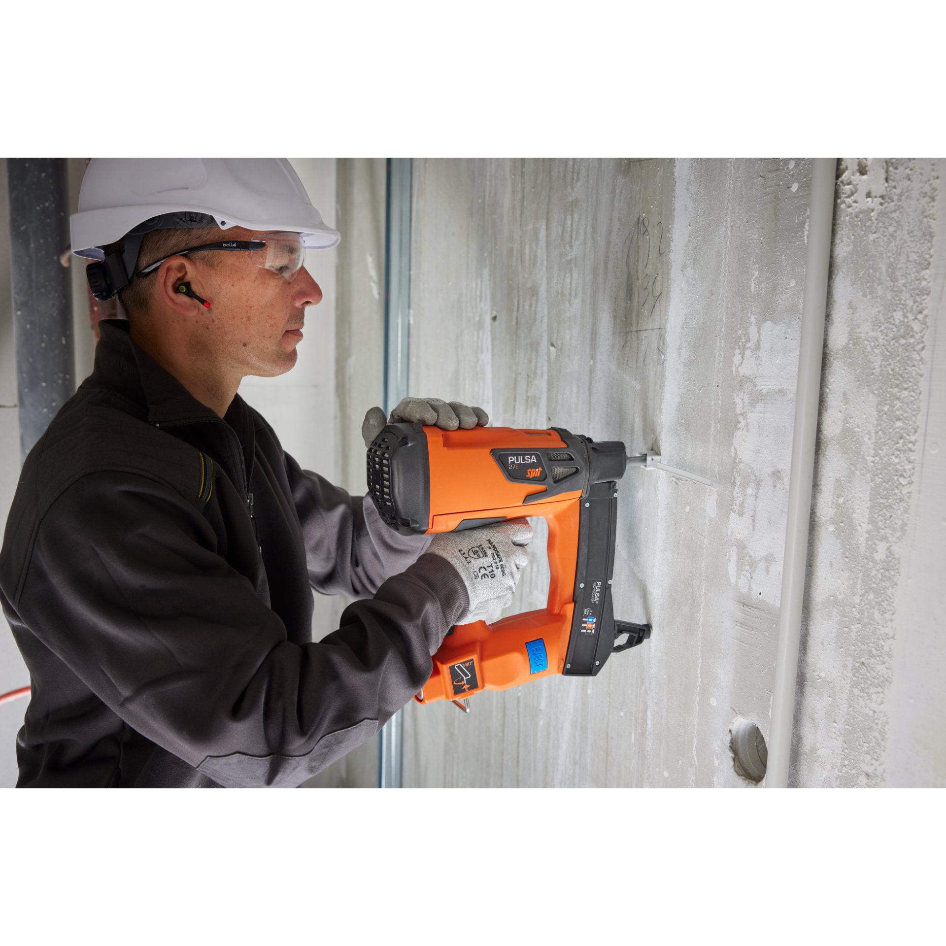 Person, Arbeiter, Elektrische Bohrmaschine, Werkzeug, Schutzhelm