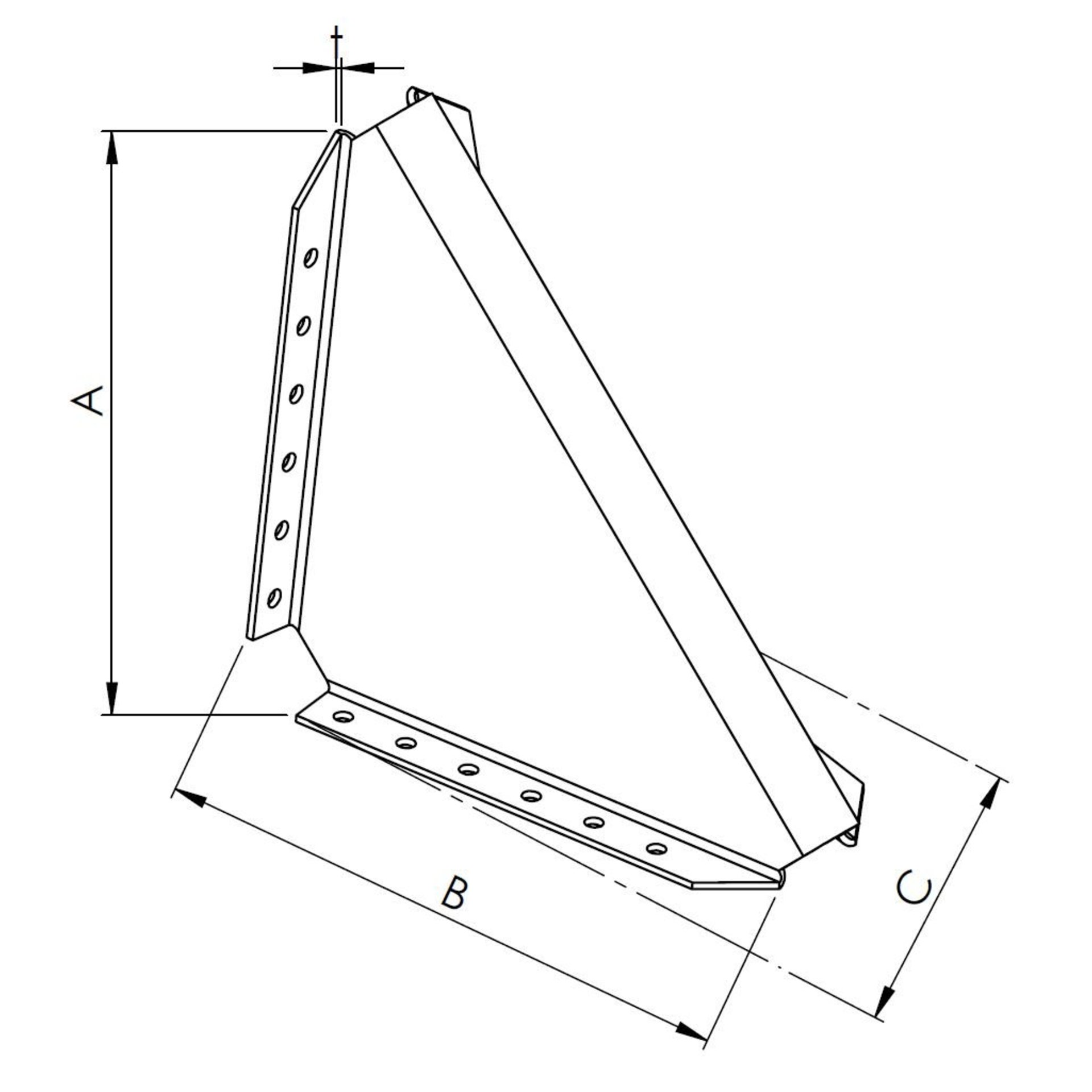 Stahlwinkel, Winkelstütze, Lagerung, Bohrungen, Metallkante