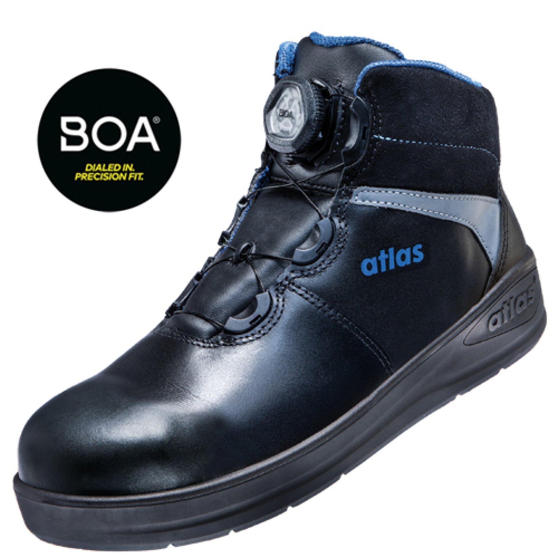 Stiefel, Schuh, Leder, Dunkelblau, Atlas Sneaker