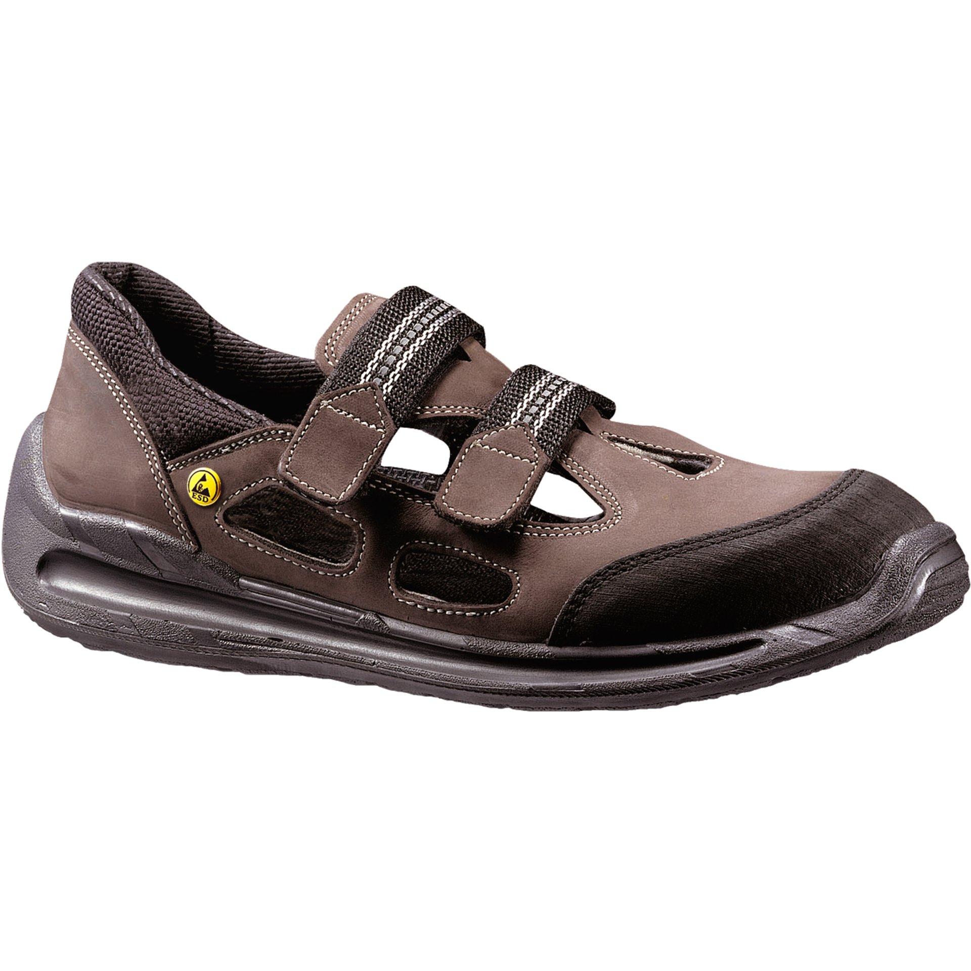 Sandal, Klettverschluss, Gurtverschluss, Schnürsenkel, Mittelbraun