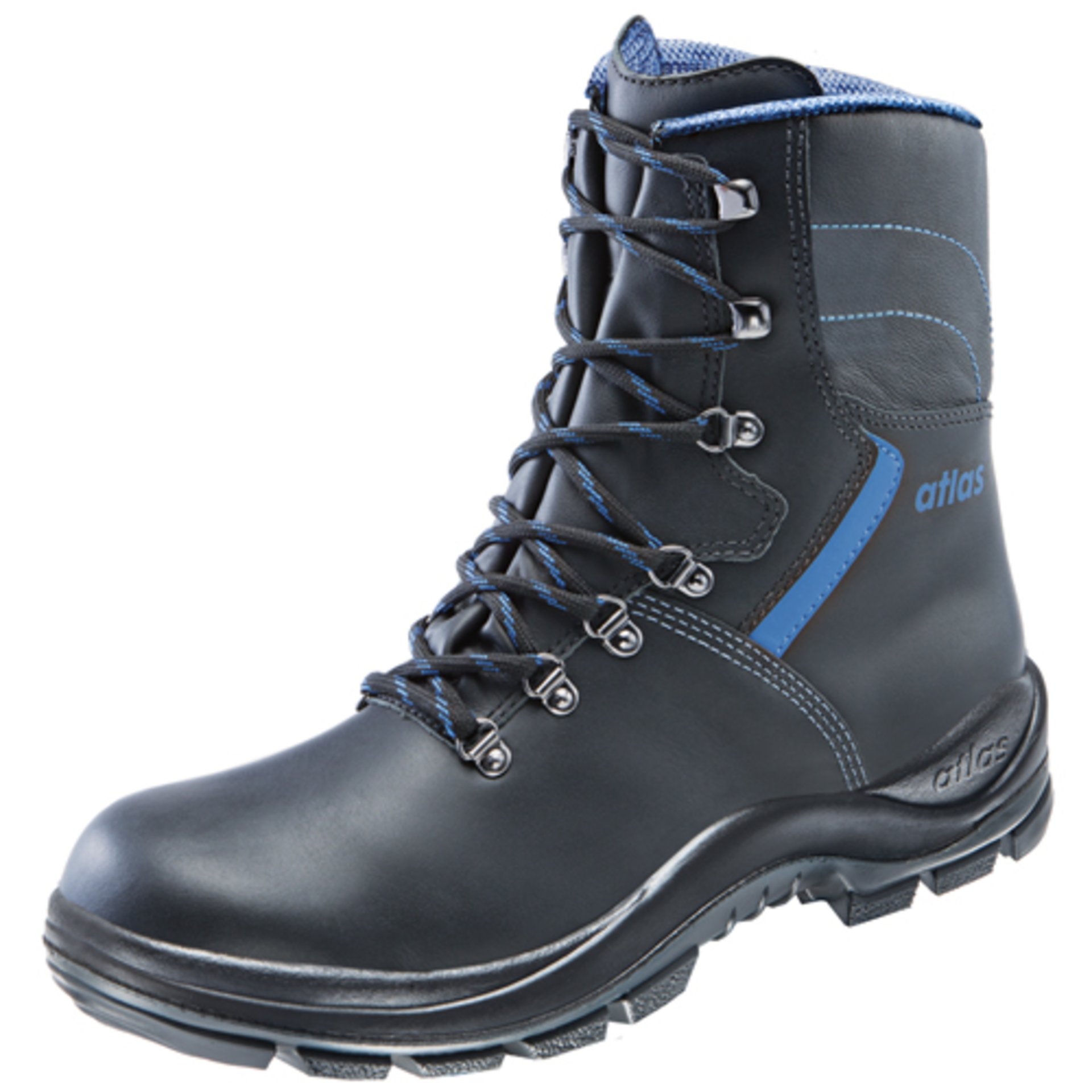 Stiefel, Arbeitsstiefel, Leder, stabil, blau