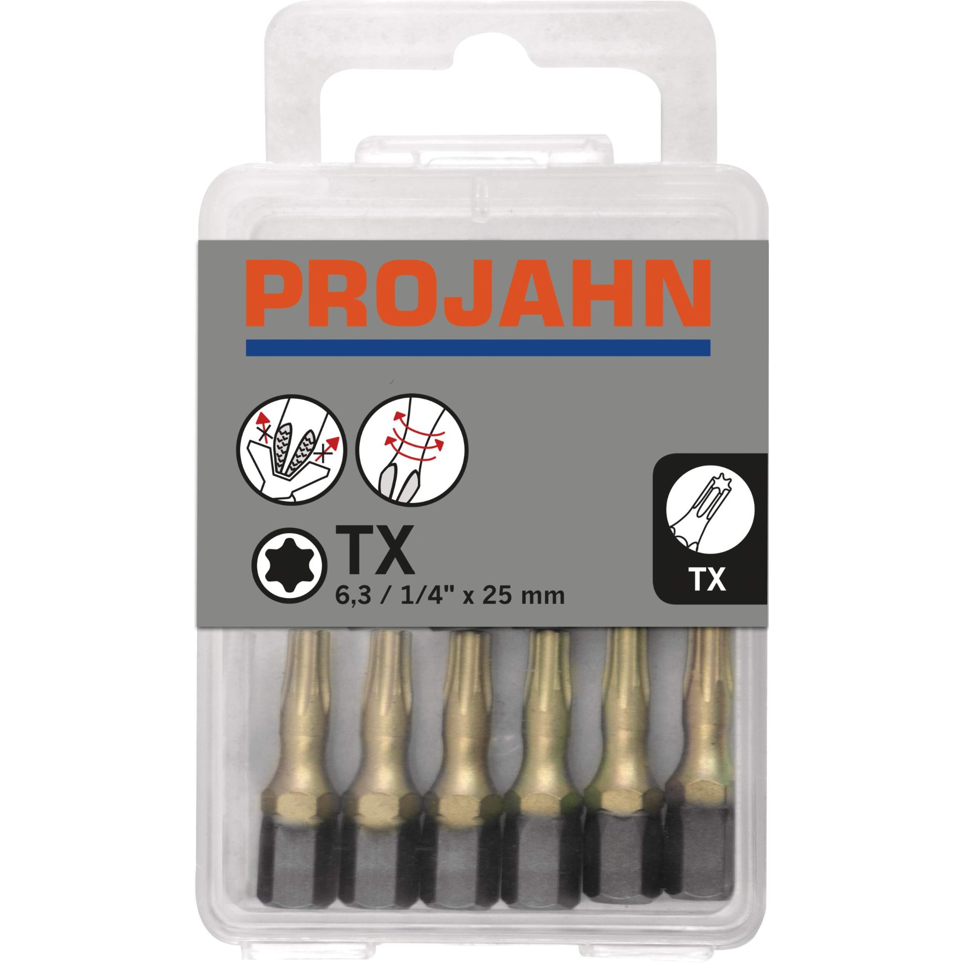 Torx-Schraubendreher, Bit-Torx, TX, 6,3 mm, 25 mm