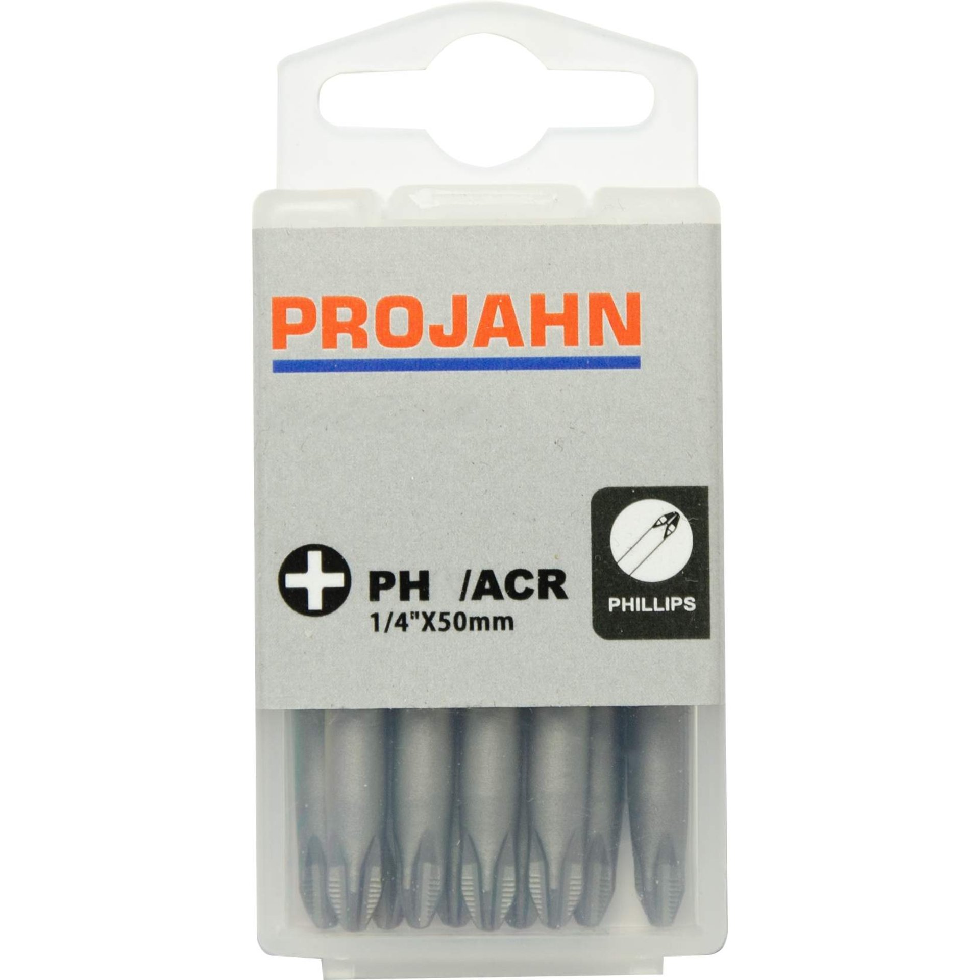 Schraubendreher-Spitzen, PH/ACR 1/4"x50mm, Kunststoffgehäuse, P Phillips, Mini-Bohrer-Set