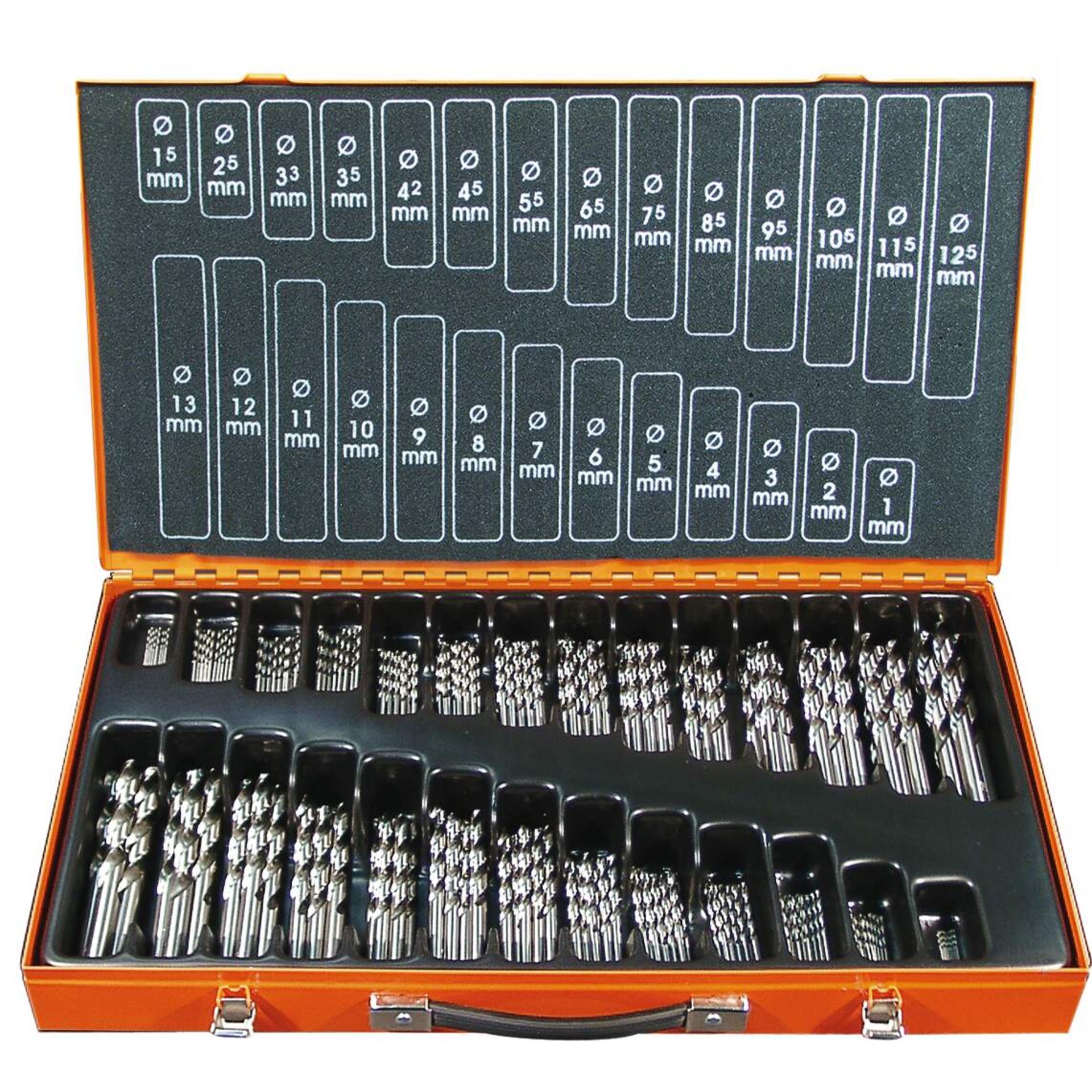 bohrer, bohrersatz, metallkoffer, Verschraubung, metrische Größen