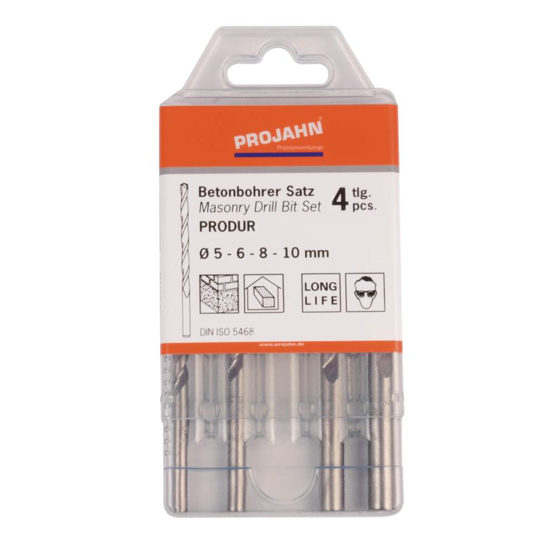 Bohrer Set, Betonbohrer, Mauerwerk-Bohrer, 4 Stück, Ø5-10 mm