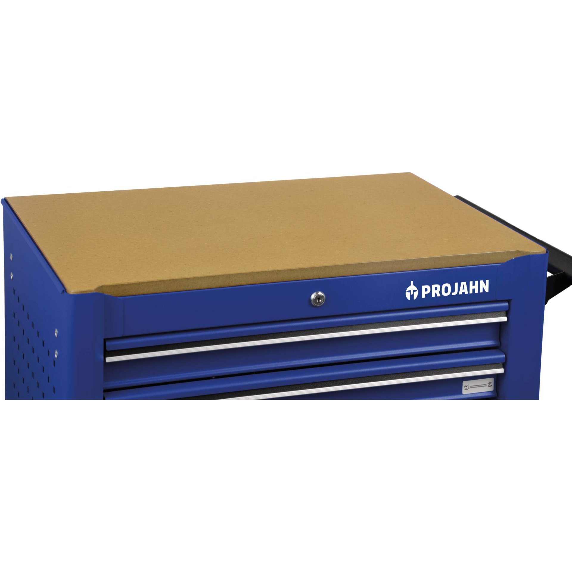 Schubladenwagen, Werkzeugwagen, Blau, Holz-Arbeitstisch, Metallkorpus