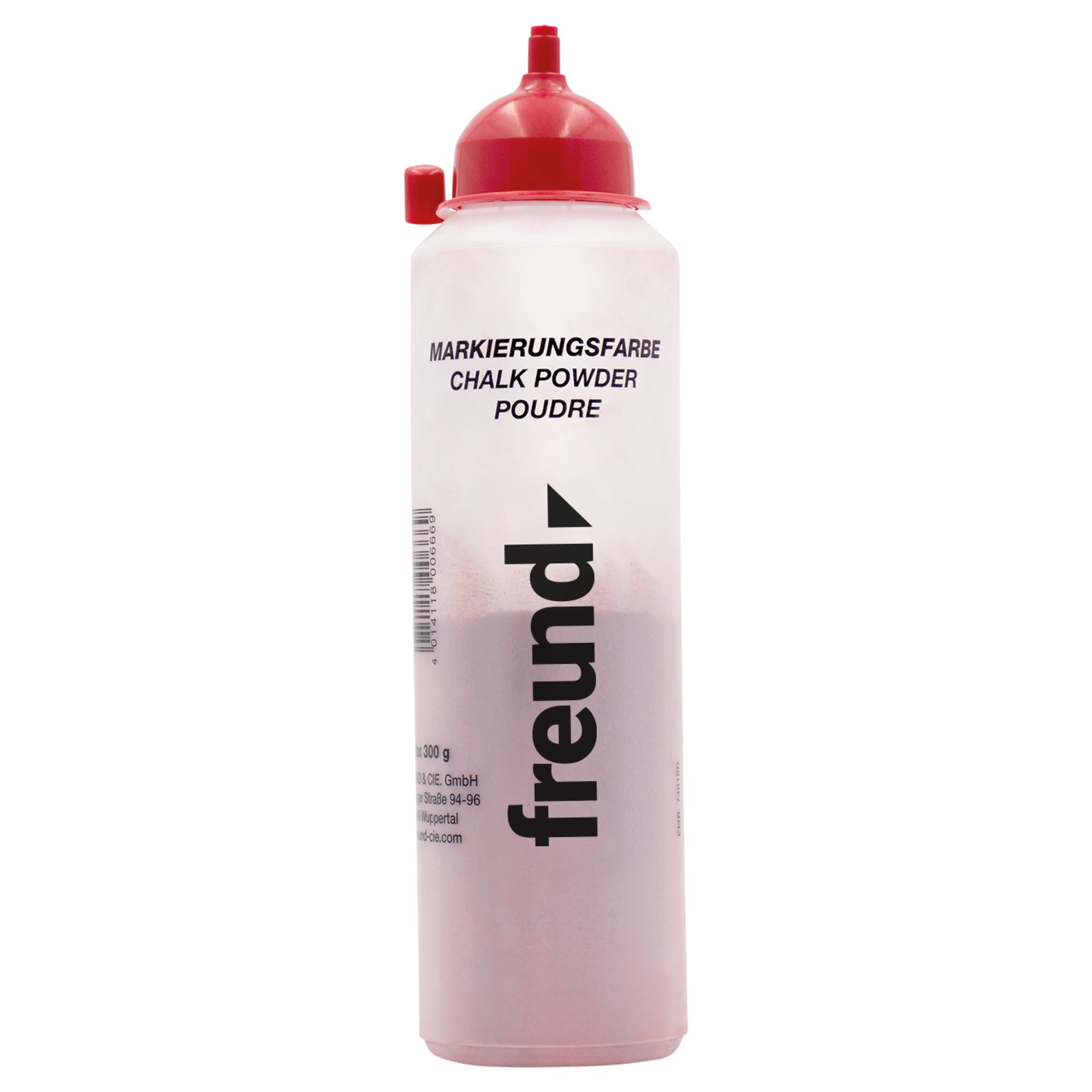 Chalk powder, Markierungsfarbe, Flasche, Kunststoff, Rote Kappe