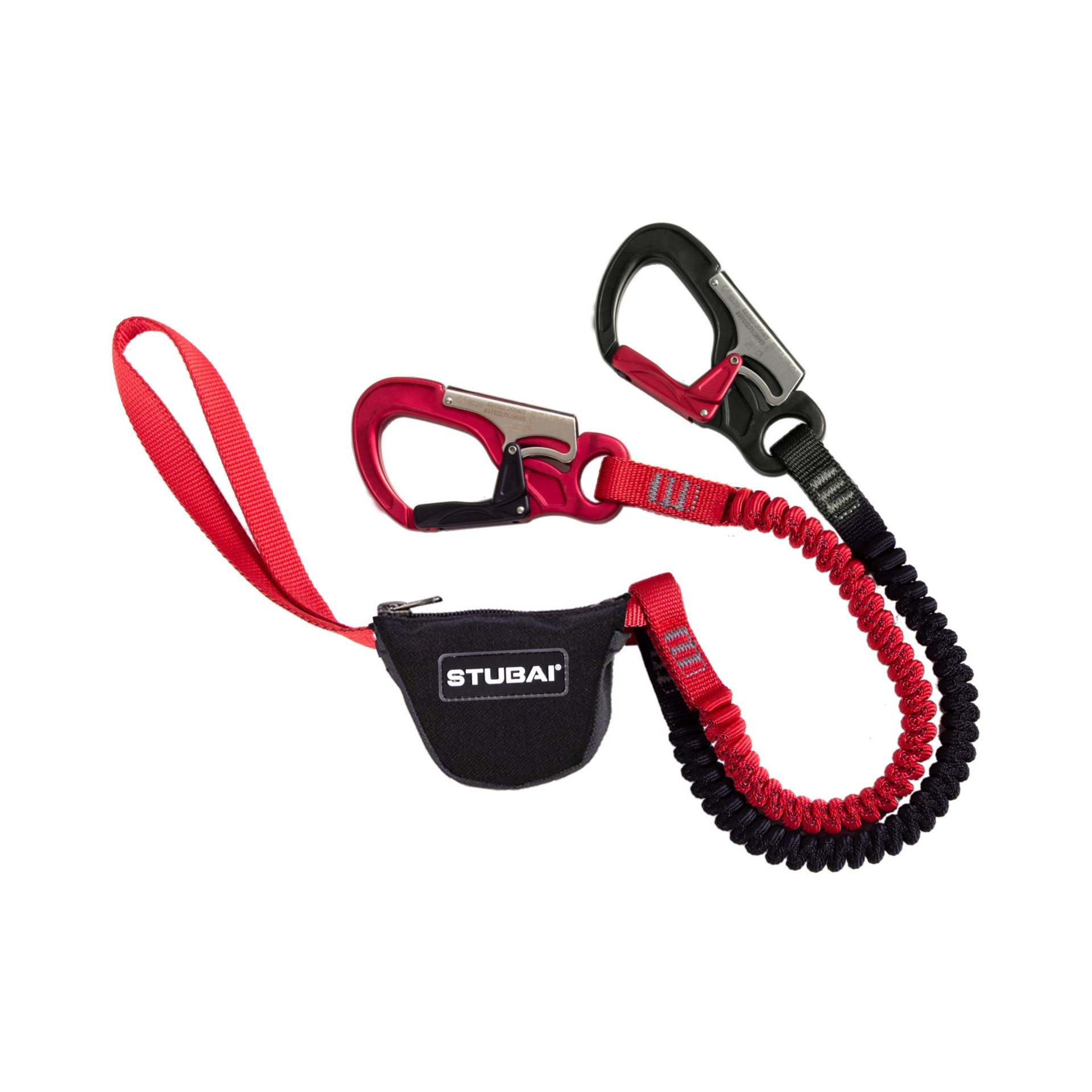 Klettersteigset, Karabiner, Schlingenarmband, Kleines Etui, Gurtband