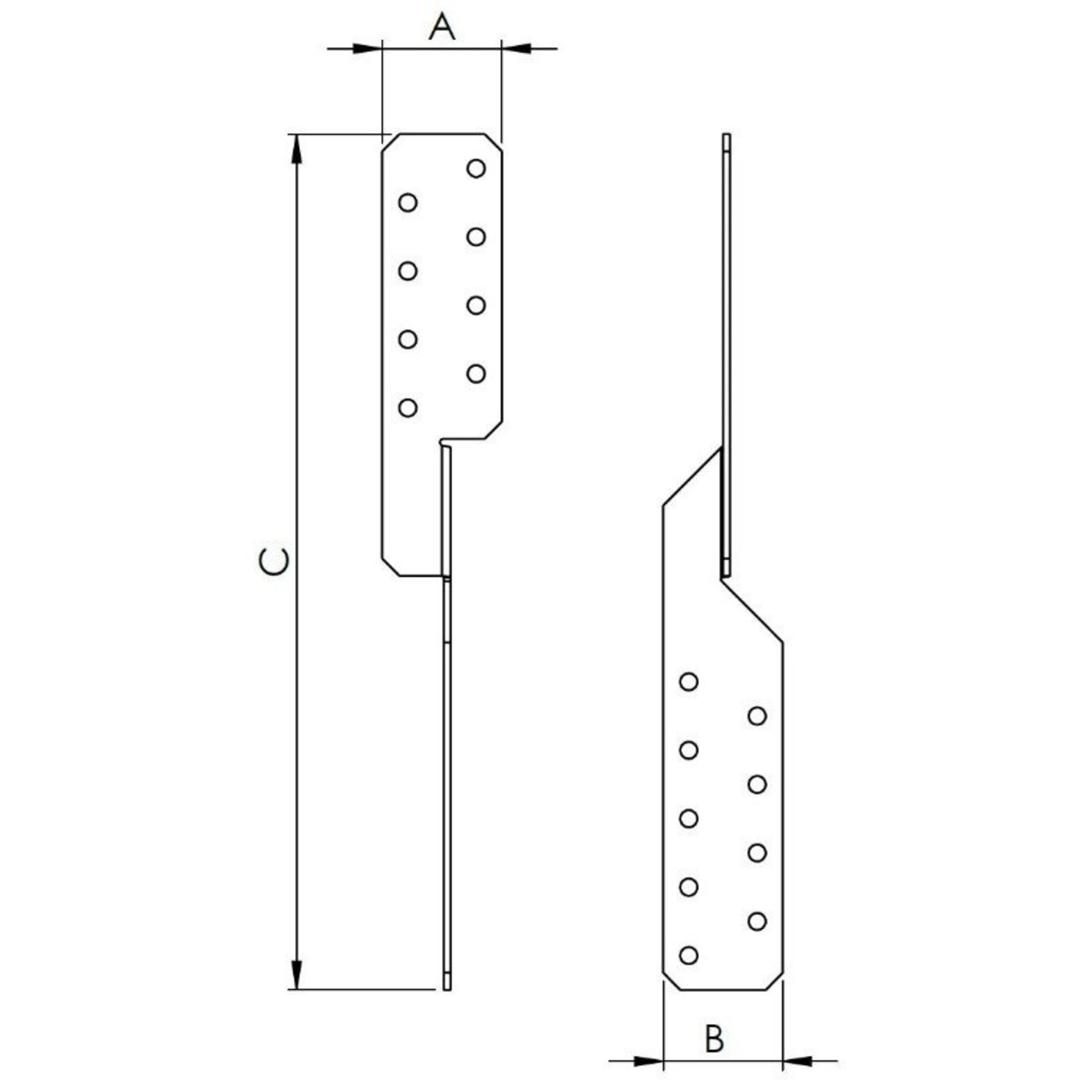messer, klinge, lochmuster, militärisch, maßzeichnung