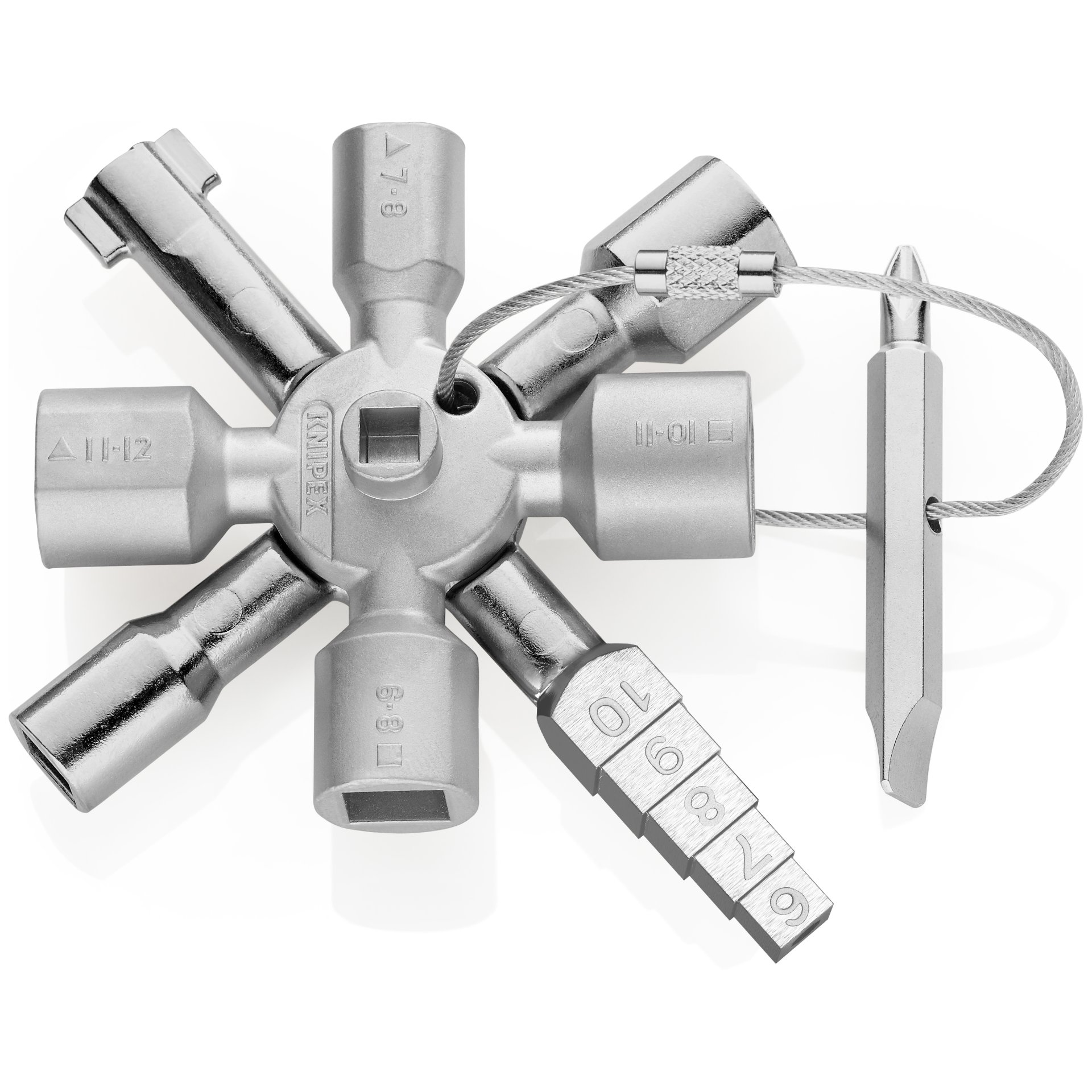 KNIPEX 00 11 01 TwinKey® Schaltschrankschlüssel der Standard Schaltschrankschlüssel 92 mm