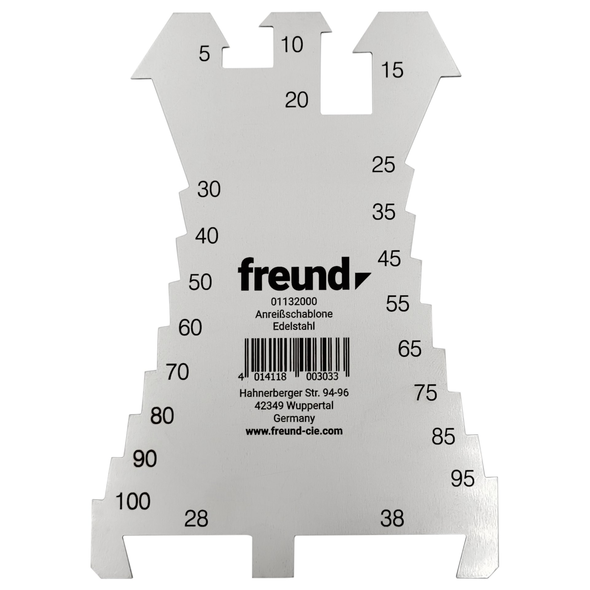 Stichschutz, Metermaß, Edelstahl, Skalierung, Gurtmaß
