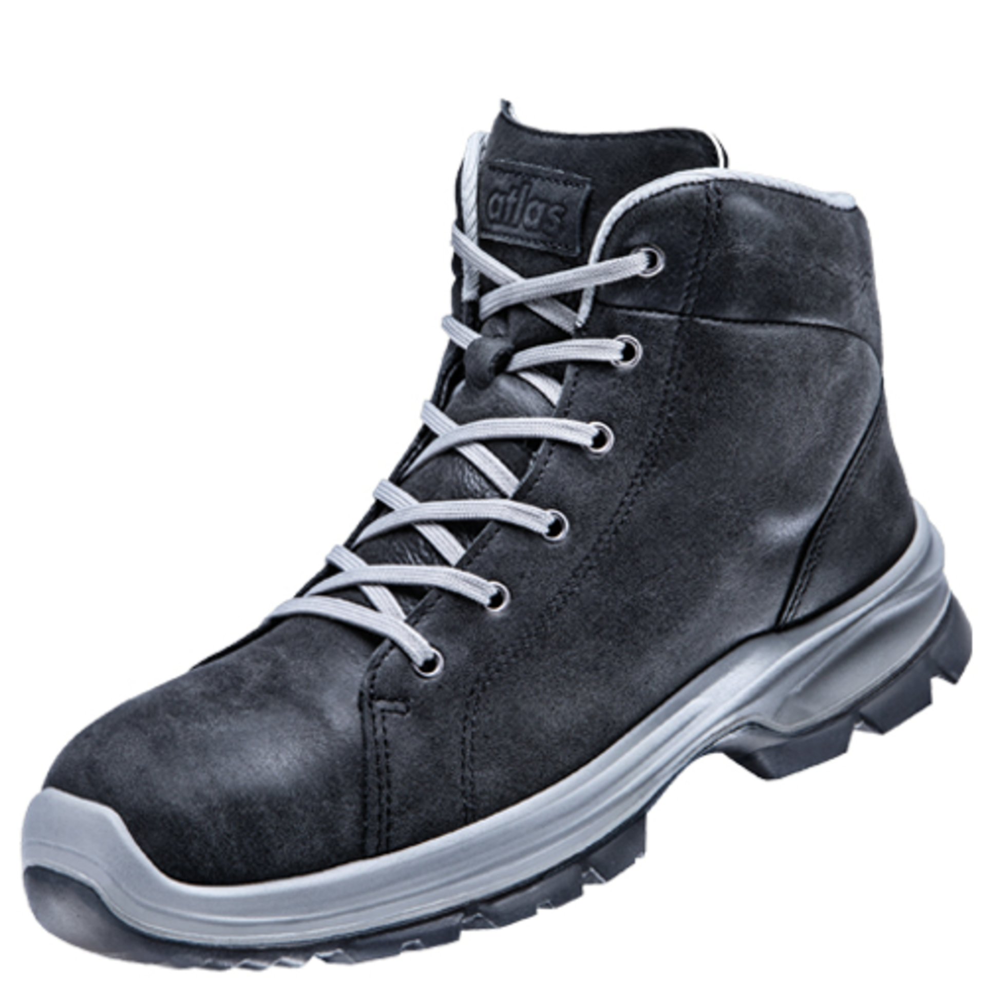 stiefel, boots, schnürstiefel, grau, lederlook